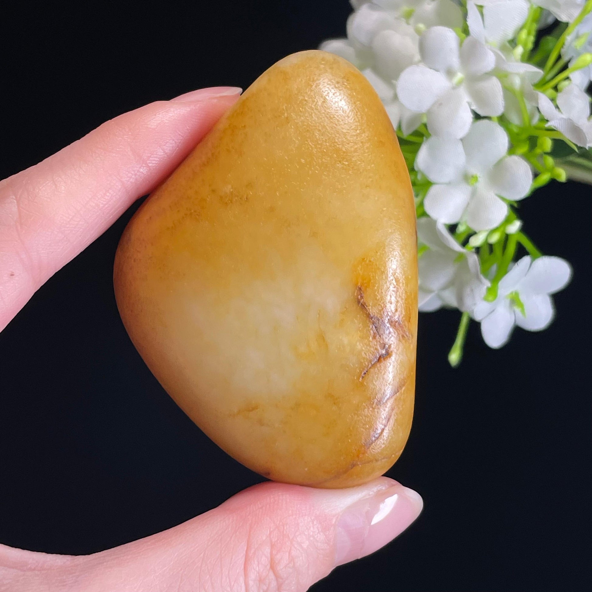 和田玉金包银通体洒金皮“金浪披霜”籽料原石（yc310071）