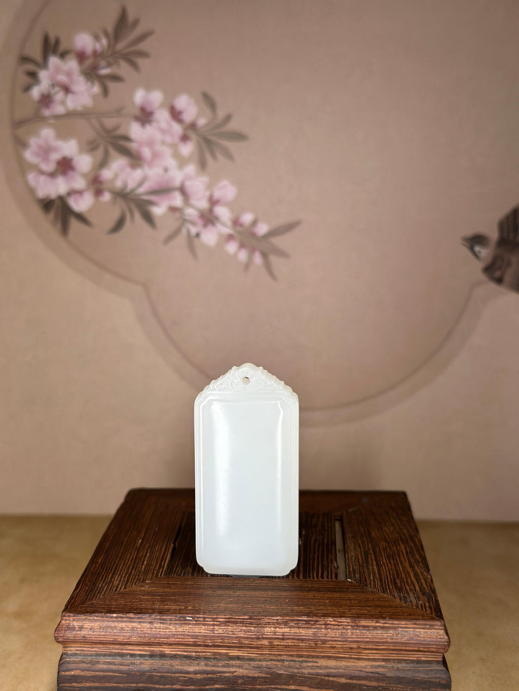 精品和田玉白玉平安无事牌（yc743354）