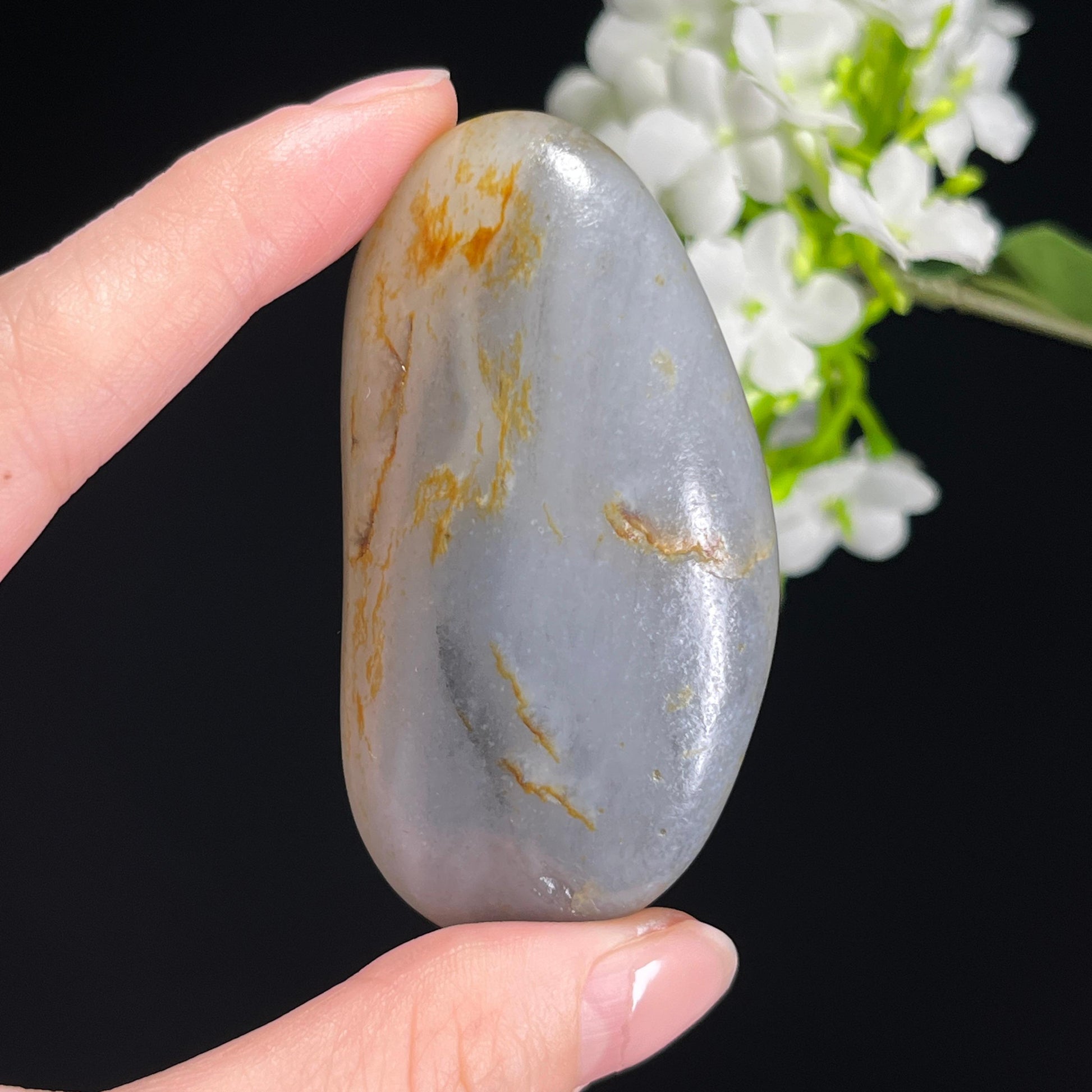 和田玉青花洒金皮“江山落金”籽料原石（yc310134）