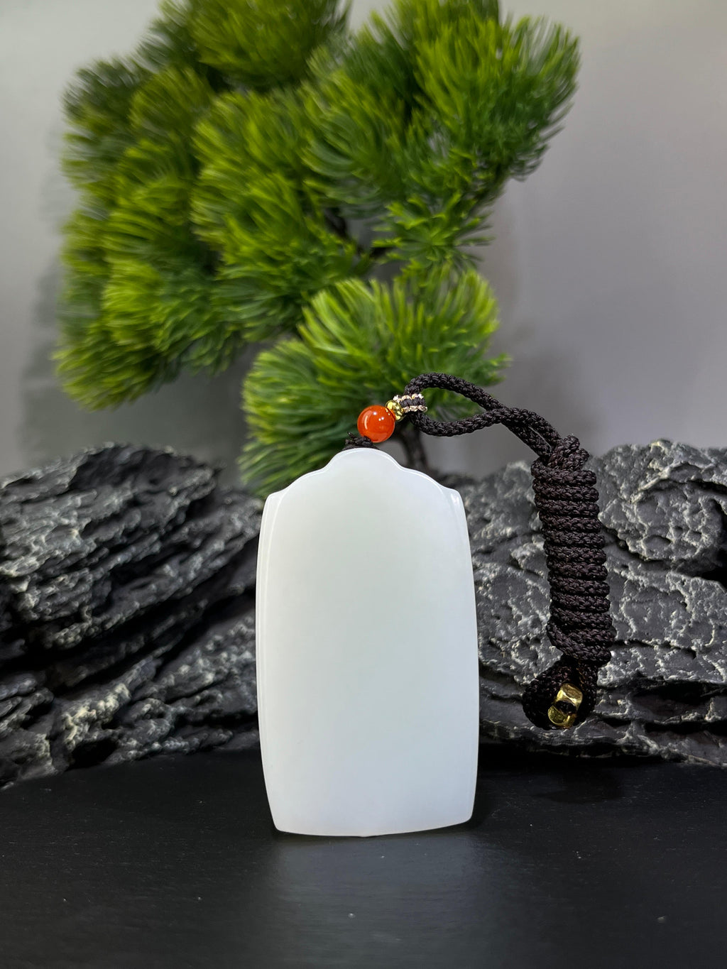 和田玉高青白玉无事牌（yc228691）