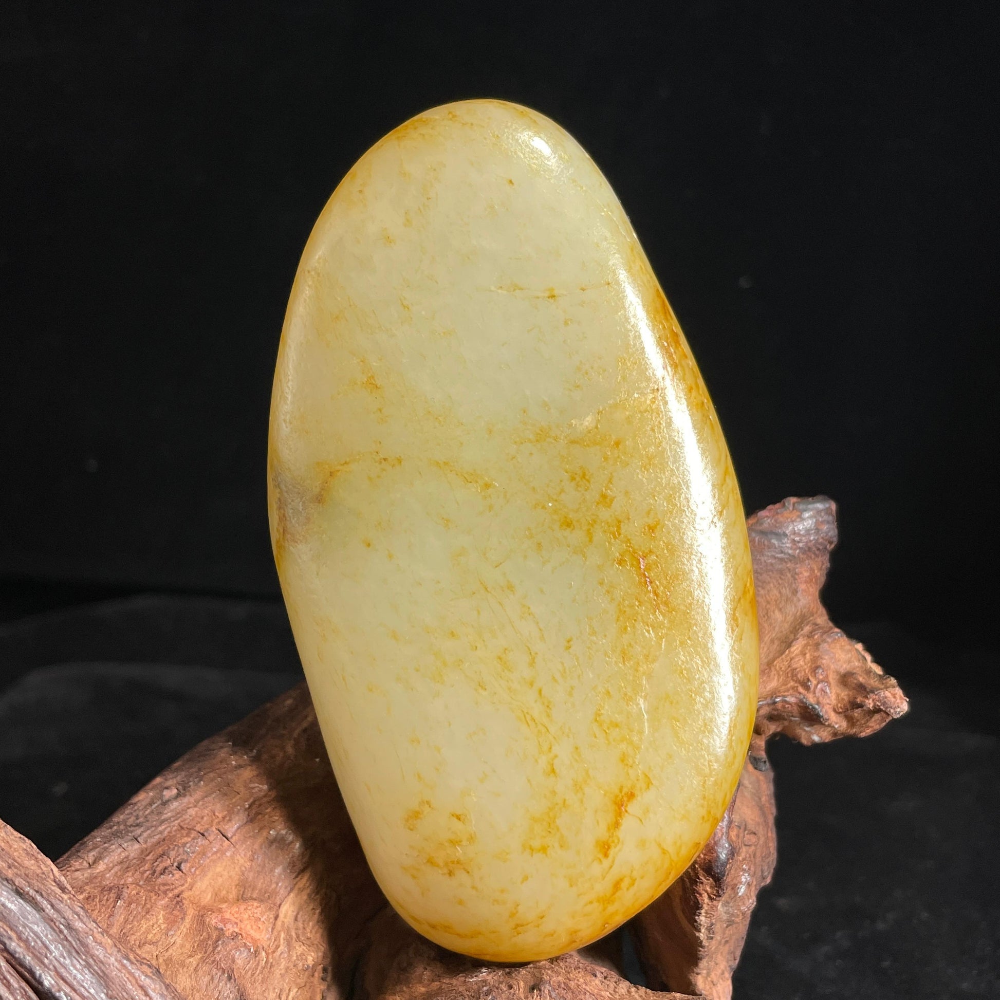 新疆和田玉“金雾裹月”白玉洒金皮籽料（yc441658）