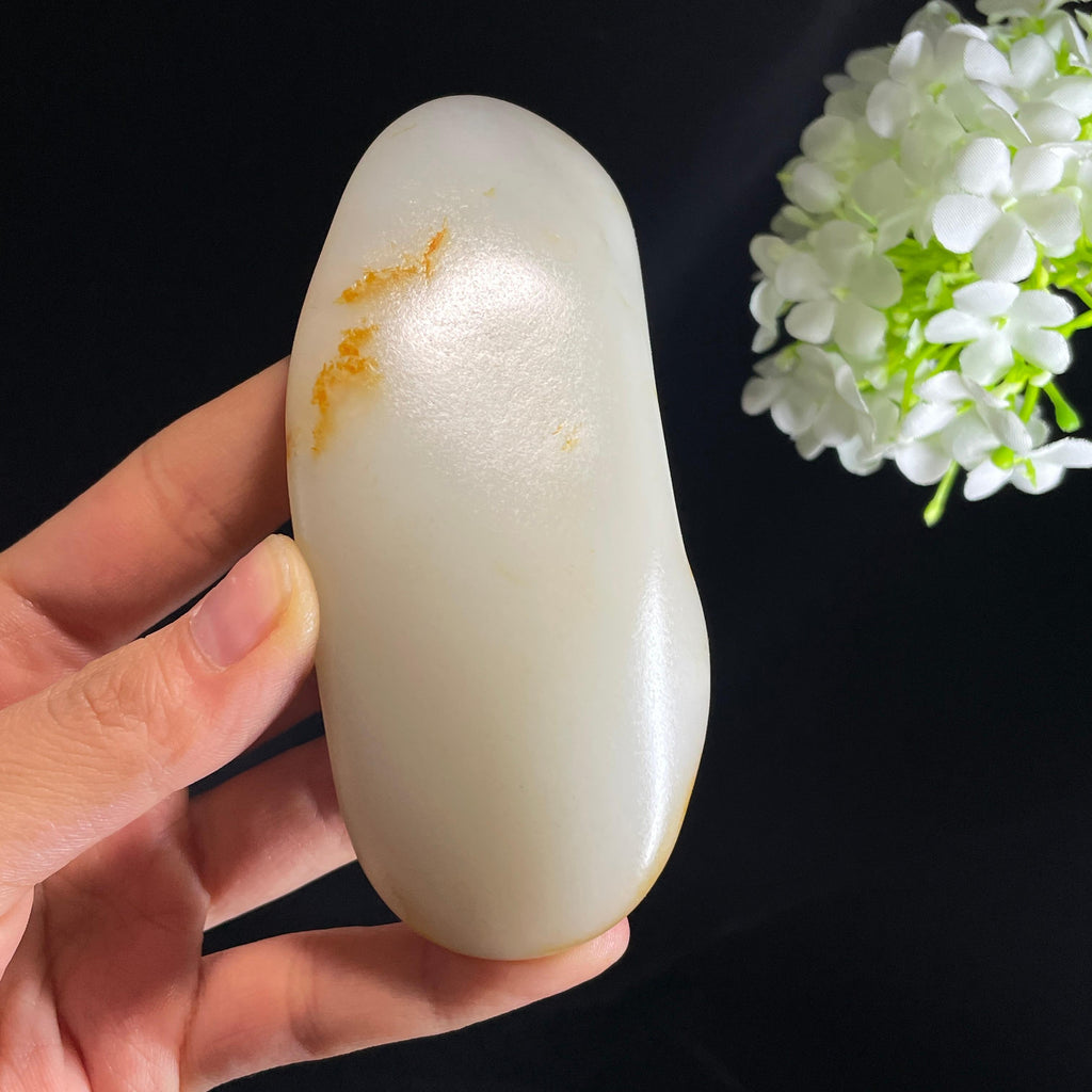 和田玉白玉“黄云缠锦”红皮聚黄皮籽料（yc356077）