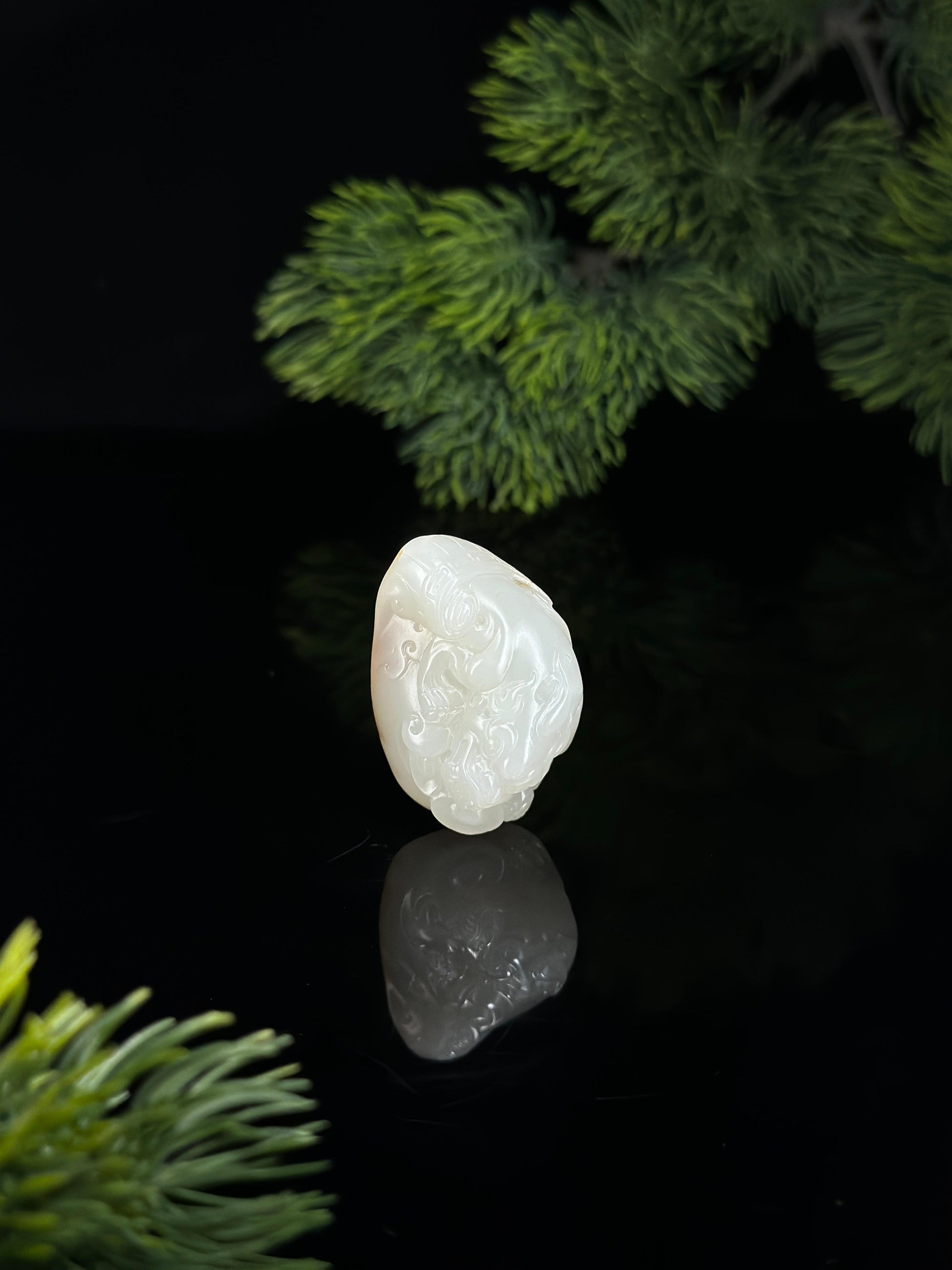 日常，新疆和田玉白玉洒金皮籽料貔貅挂件（yc492022）