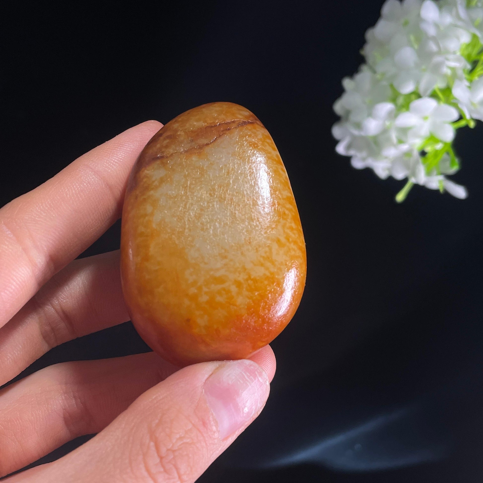 和田玉白玉通体洒金皮“金玉满堂”籽料原石（yc281690）