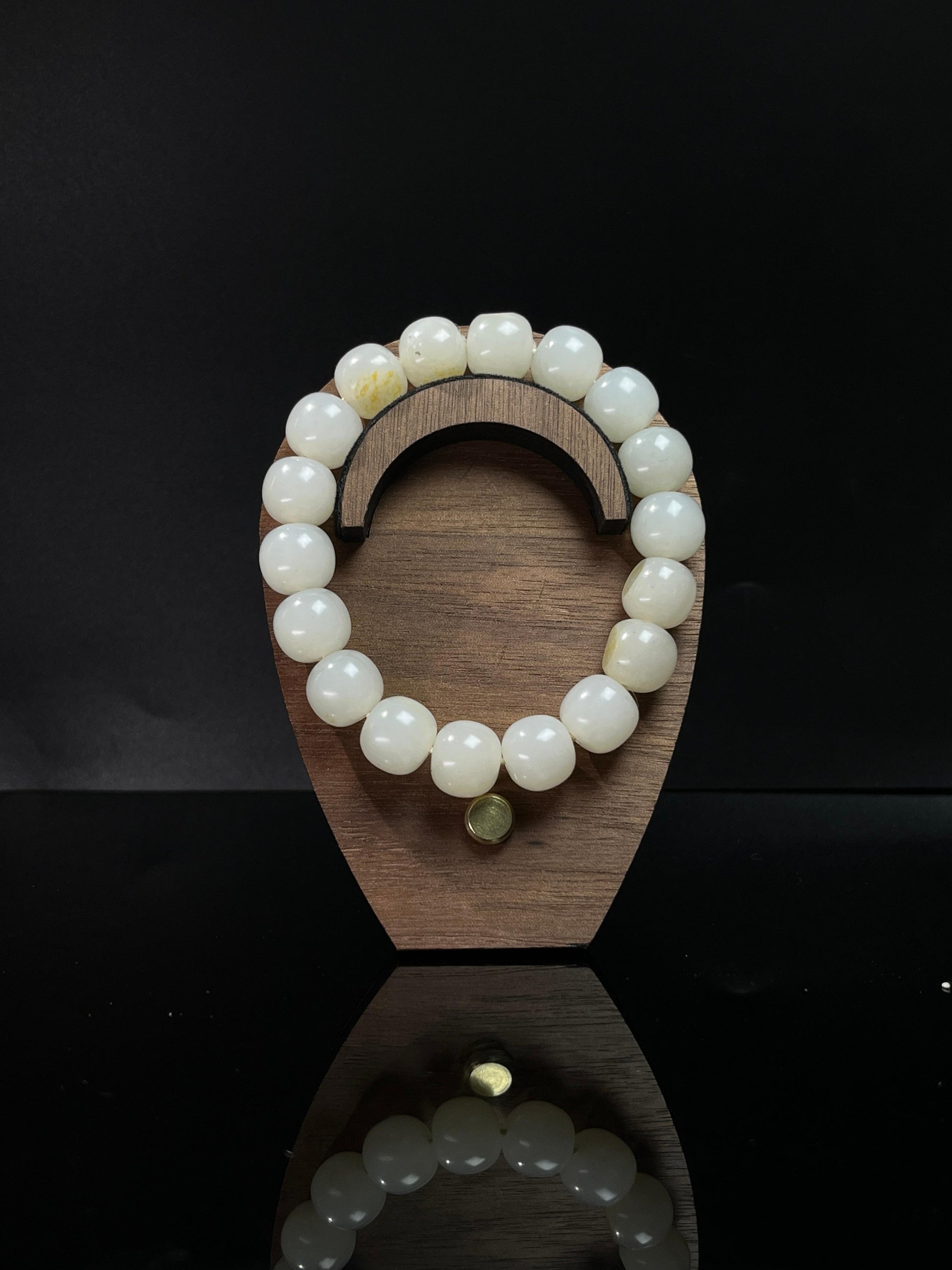 新疆和田玉籽料白玉手串1（yc240705）