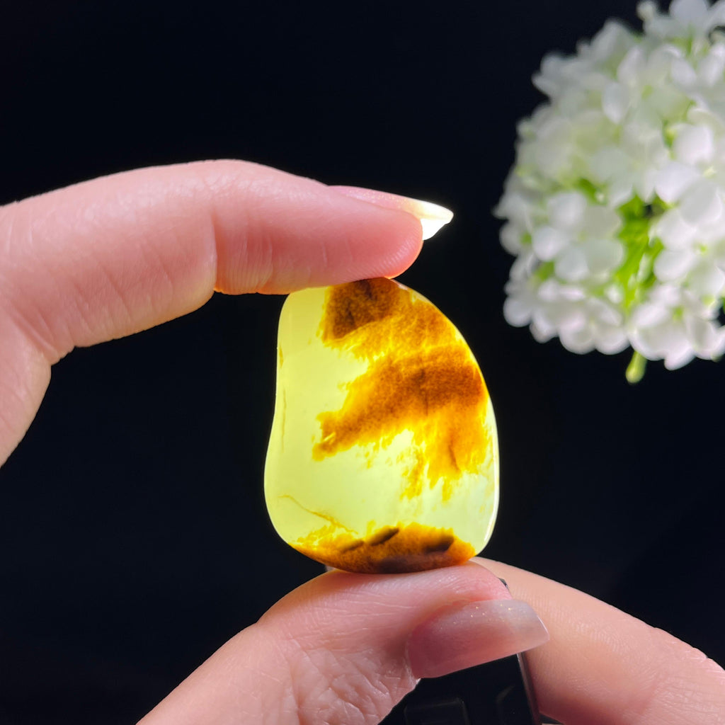 和田玉白玉“秋山落影”黑红皮籽料（yc360486）