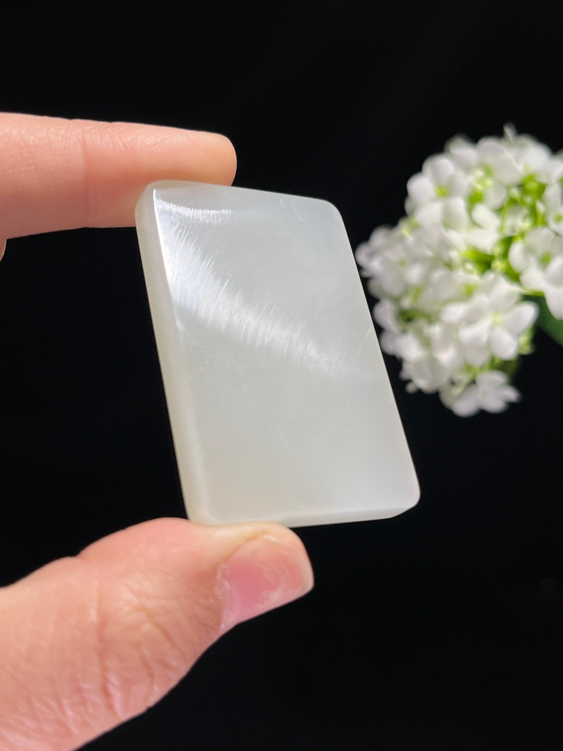 和田玉白玉“清润素心”平安无事牌（yc259142）