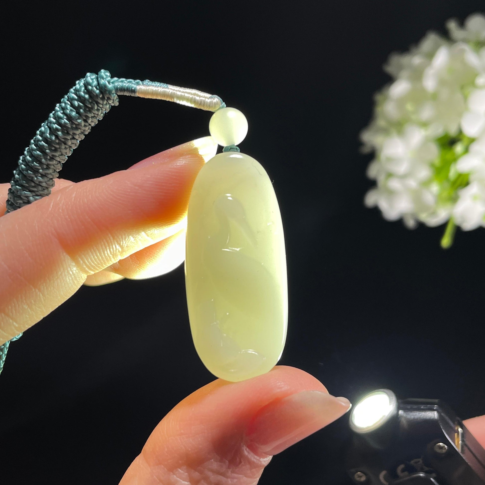 新疆天然和田玉白玉一路连科雕刻挂件（yc360338）