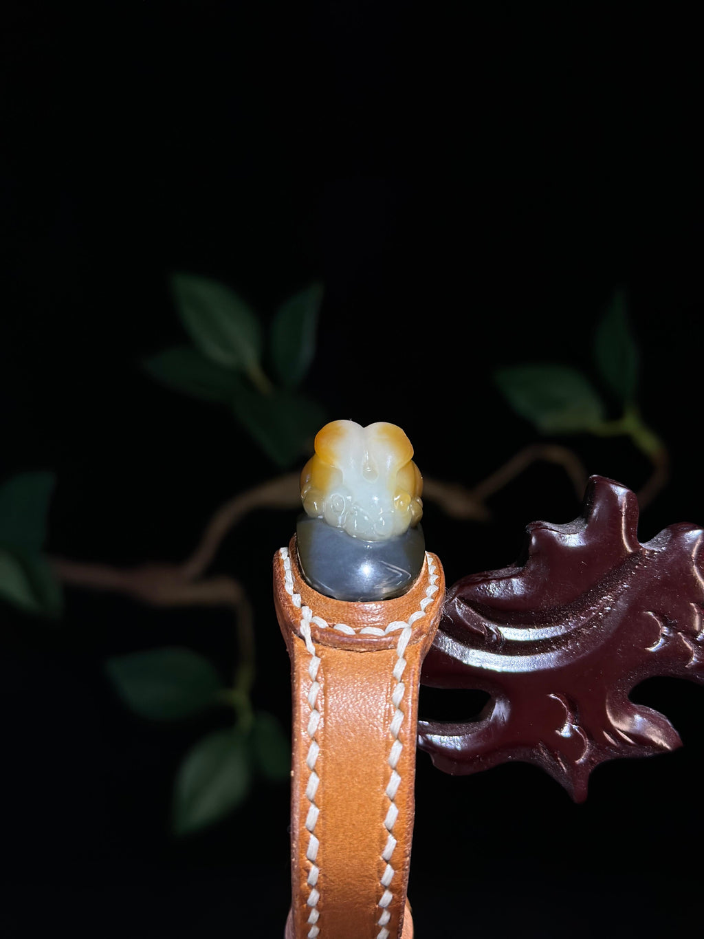 和田玉.糖白玉兔手环（yc774082）