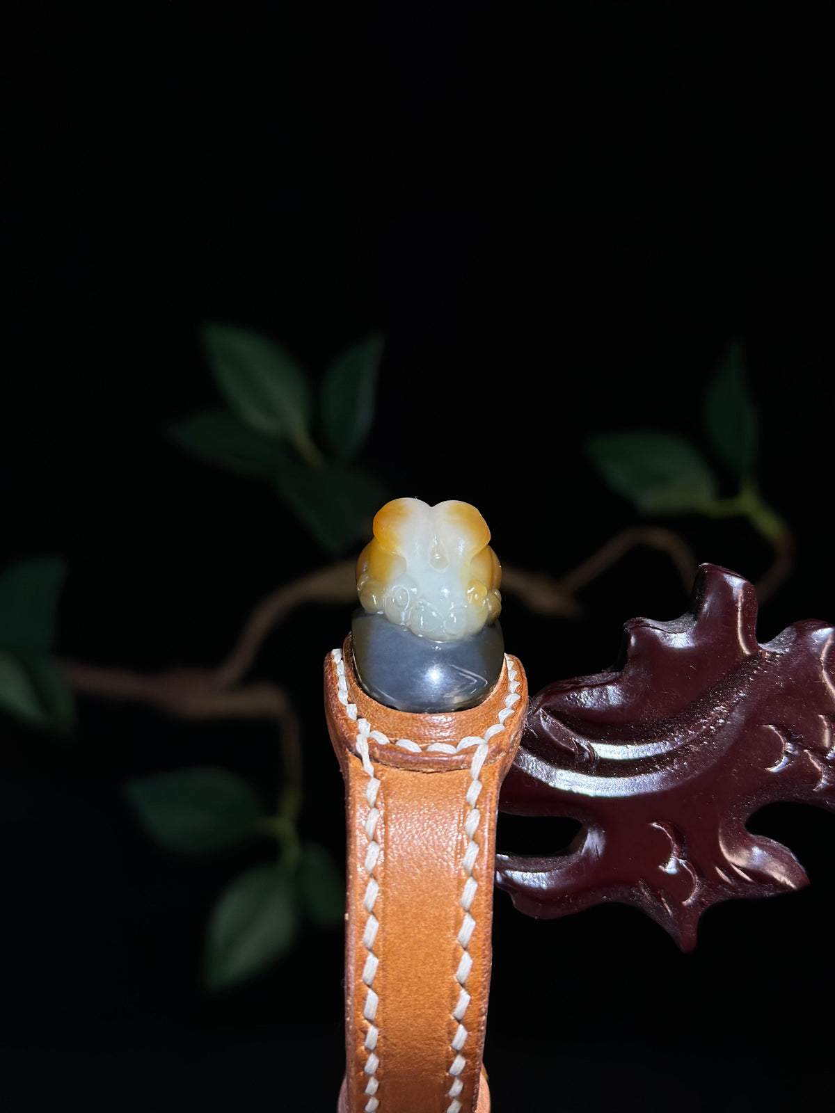 和田玉.糖白玉兔手环（yc774082）