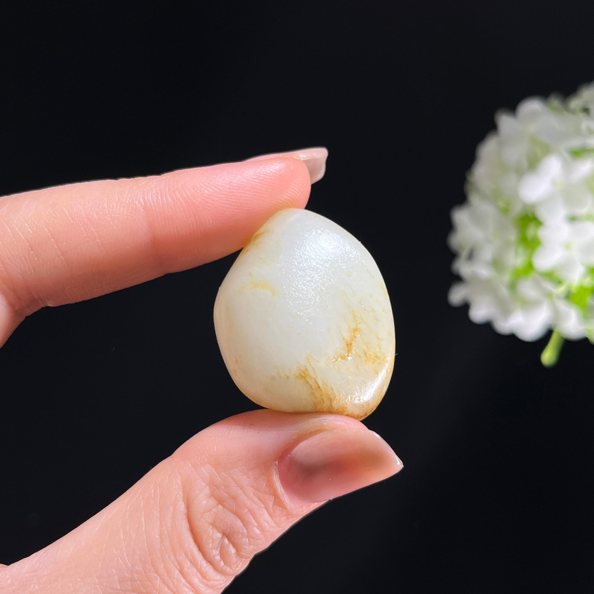 2026.4.9广告流，和田玉白玉“溪光印影”洒金皮籽料（yc382859）