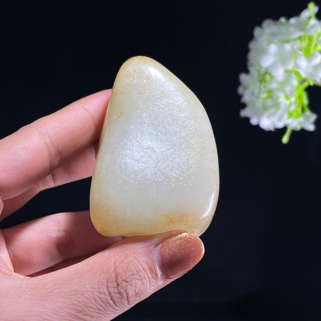 和田玉白玉“雪岸星芒”洒金皮籽料（yc387547）