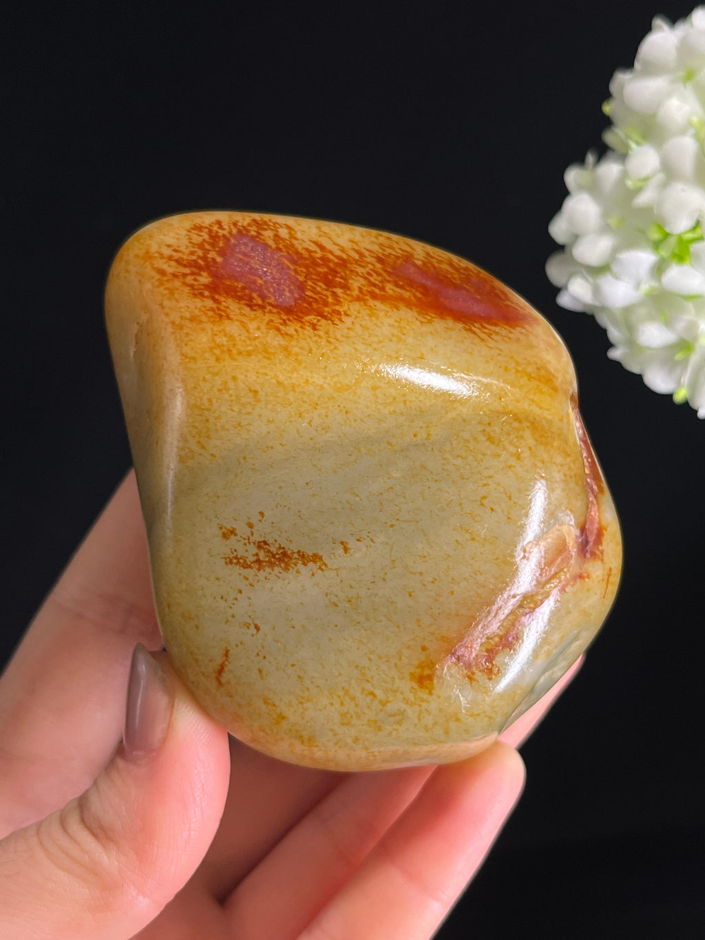 和田玉青白玉洒金皮“烟暖云纹”籽料原石（yc278557）