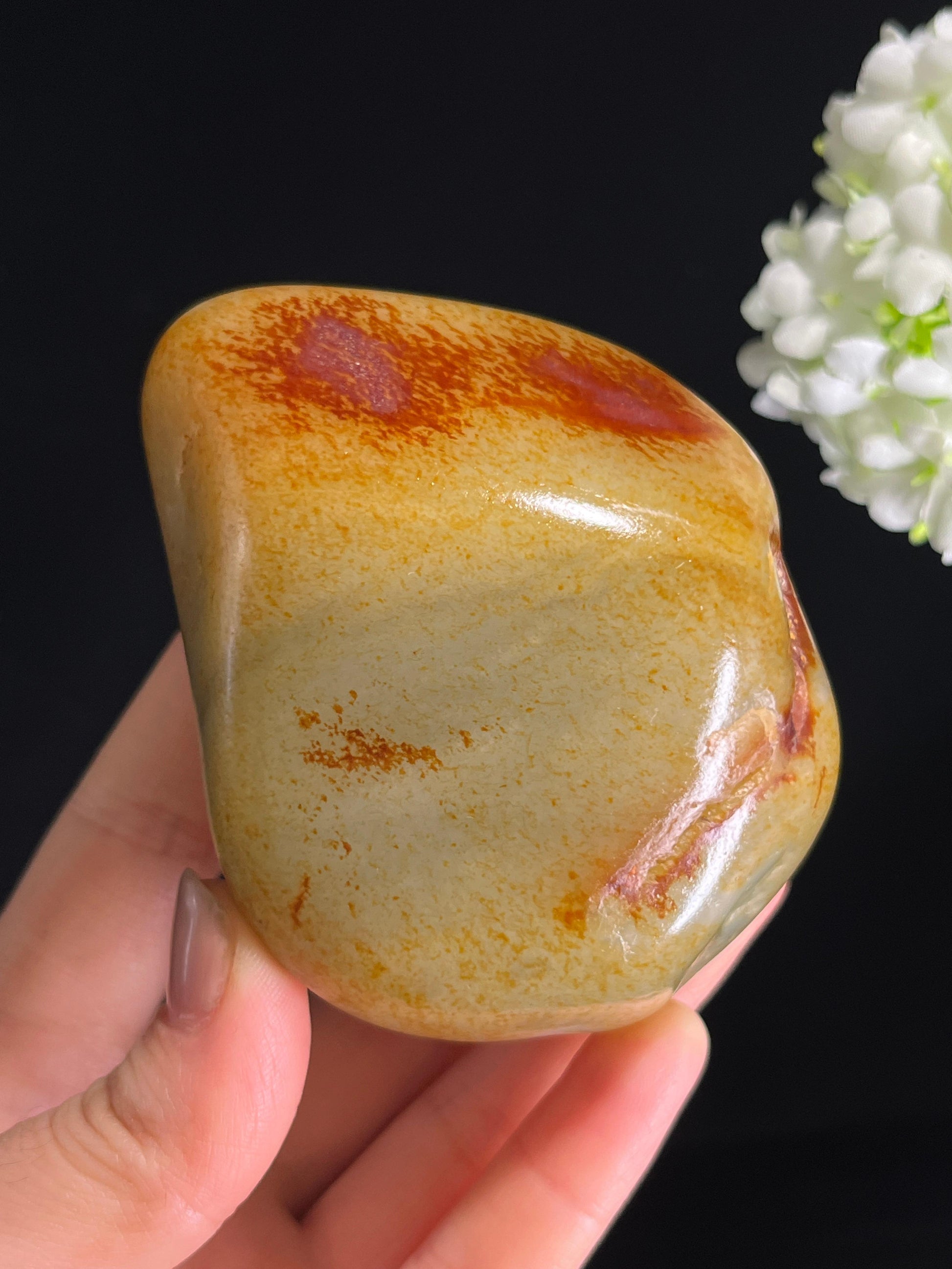 和田玉青白玉洒金皮“烟暖云纹”籽料原石（yc278557）