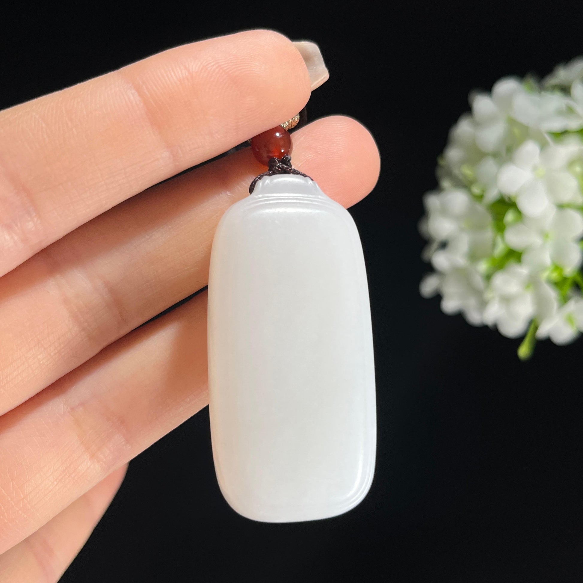 s，和田玉白玉平安无事牌（yc379807）