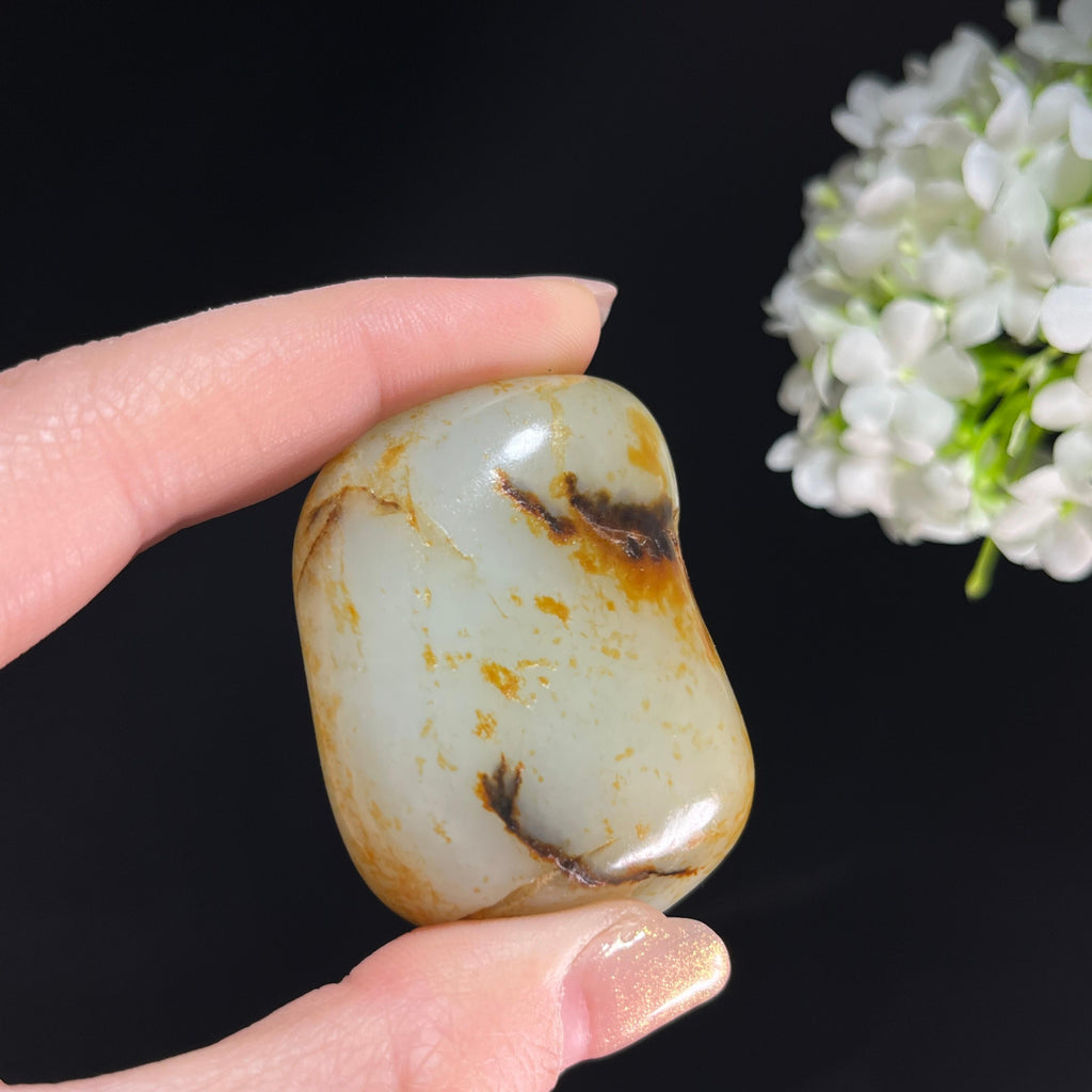 和田玉白玉“梅痕印玉”彩皮籽料（yc350479）