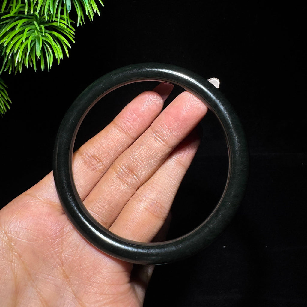 和田玉山料黑青手镯（yc713928）