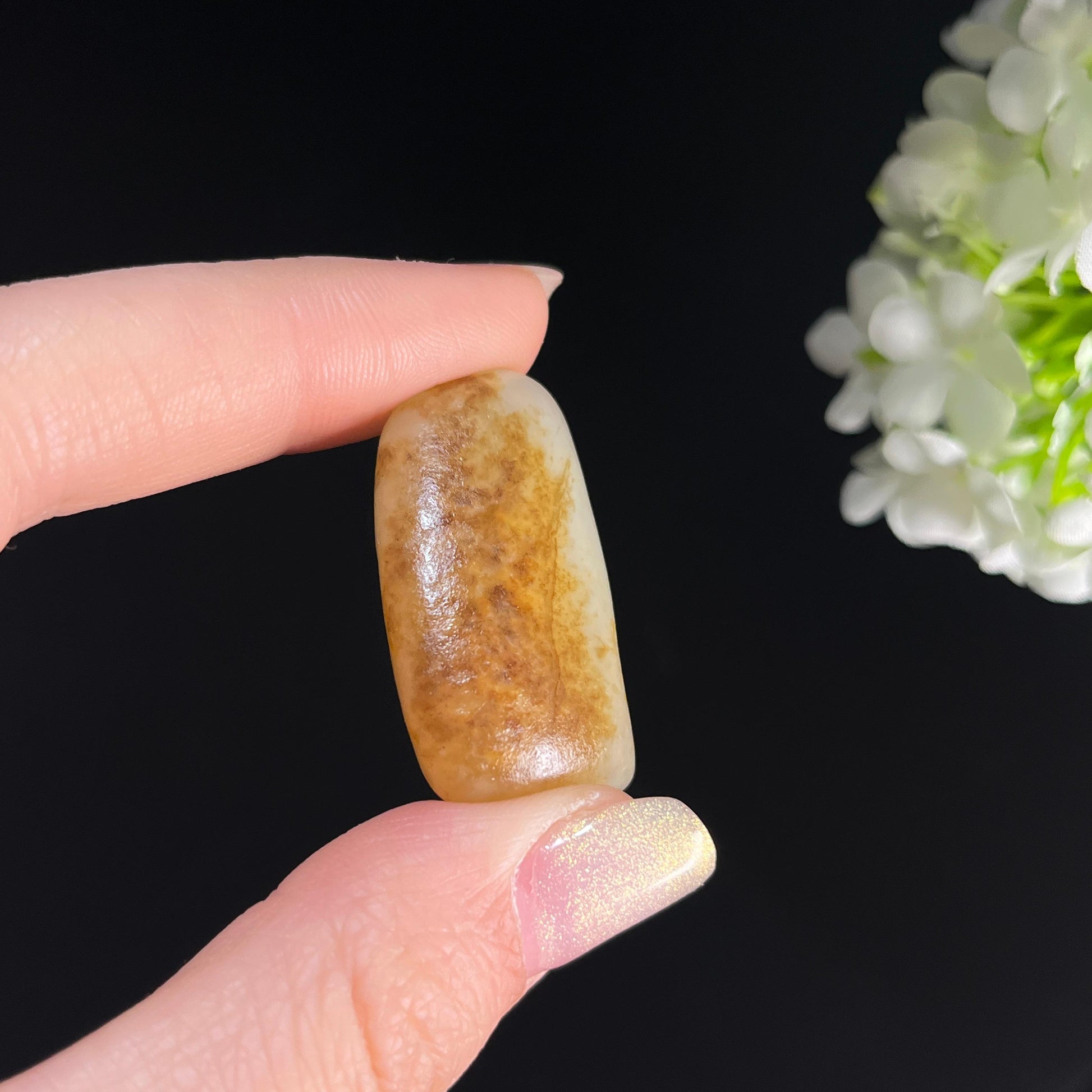 和田玉青白玉“寒柯晓露”秋梨皮洒金皮籽料（yc361364）