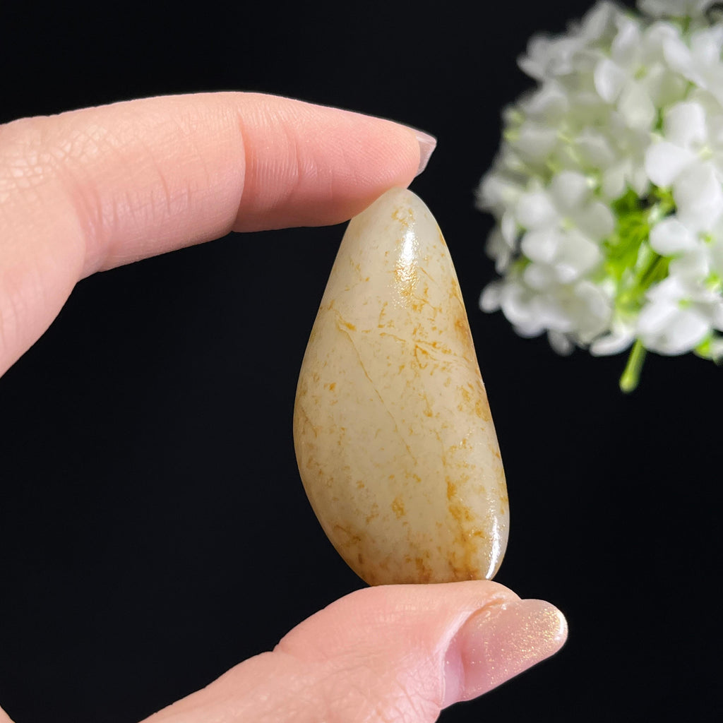 和田玉青白玉“金缕织烟”洒金皮籽料（yc353589）