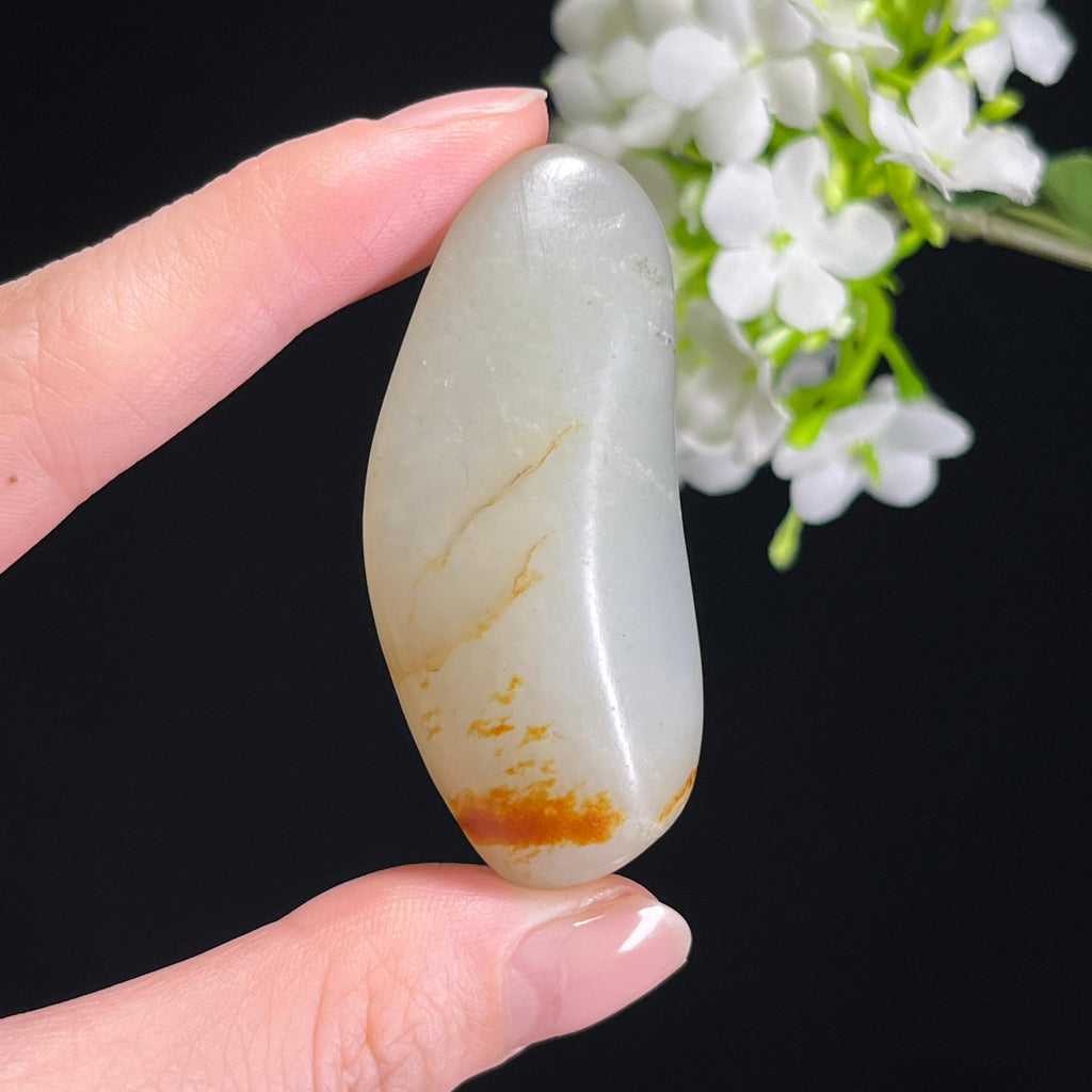 和田玉白玉聚黑红皮籽料原石（yc308580）