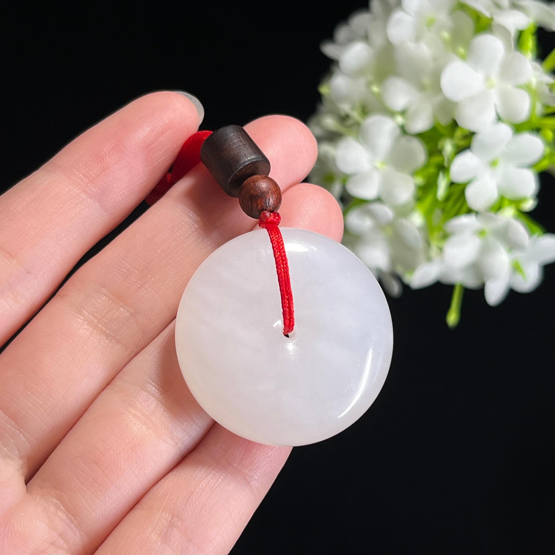 和田玉白玉平安扣（yc329975）