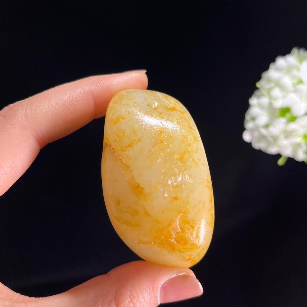 和田玉白玉通体洒金皮“玉璧鎏金”籽料原石（yc286277）