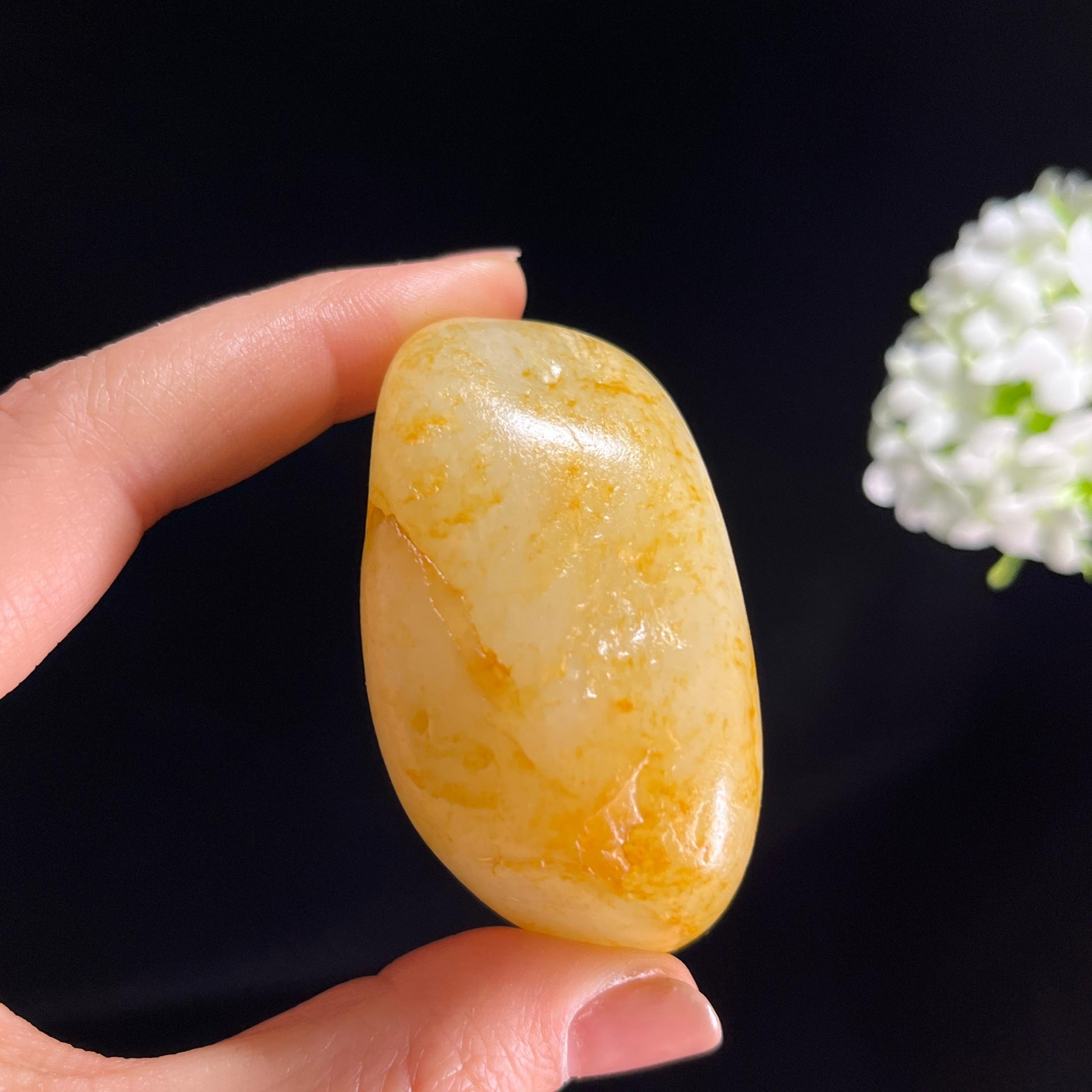 和田玉白玉通体洒金皮“玉璧鎏金”籽料原石（yc286277）