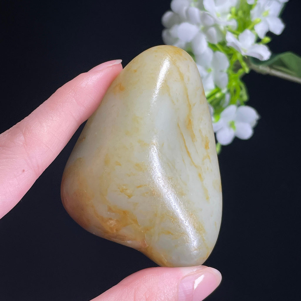 和田玉青白玉“金浪归帆”洒金皮籽料（yc316429）