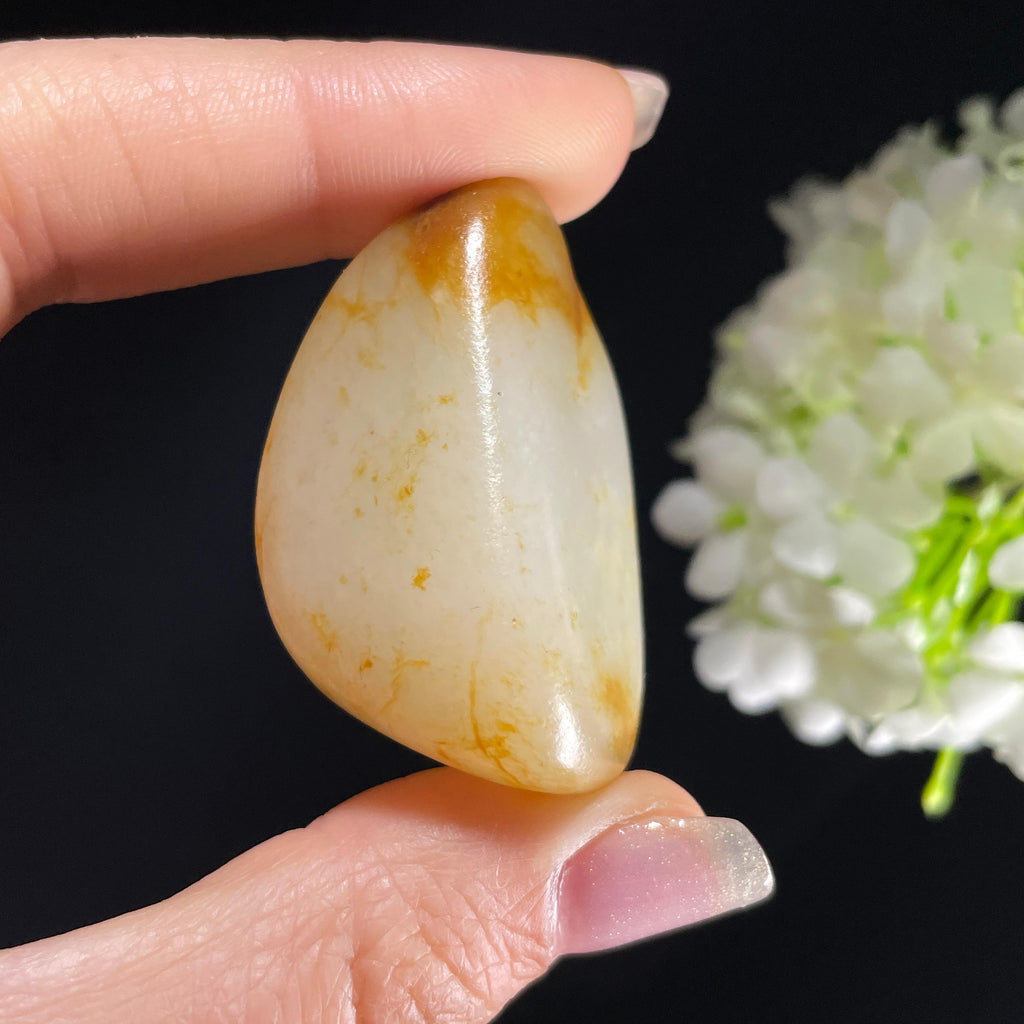 和田玉白玉“金笺浅痕”洒金皮籽料（yc392719）
