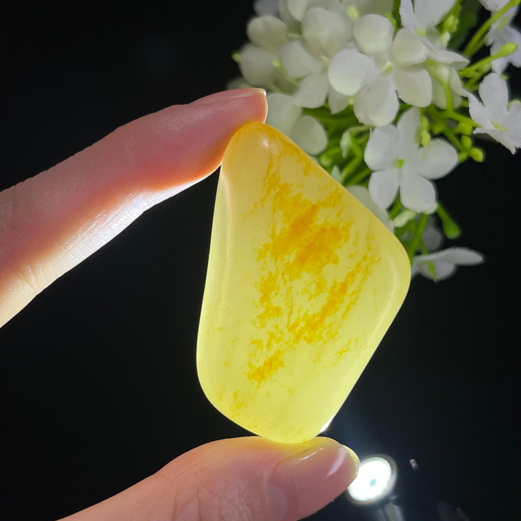 和田玉白玉洒金皮“金纱裹月”籽料（yc305588）