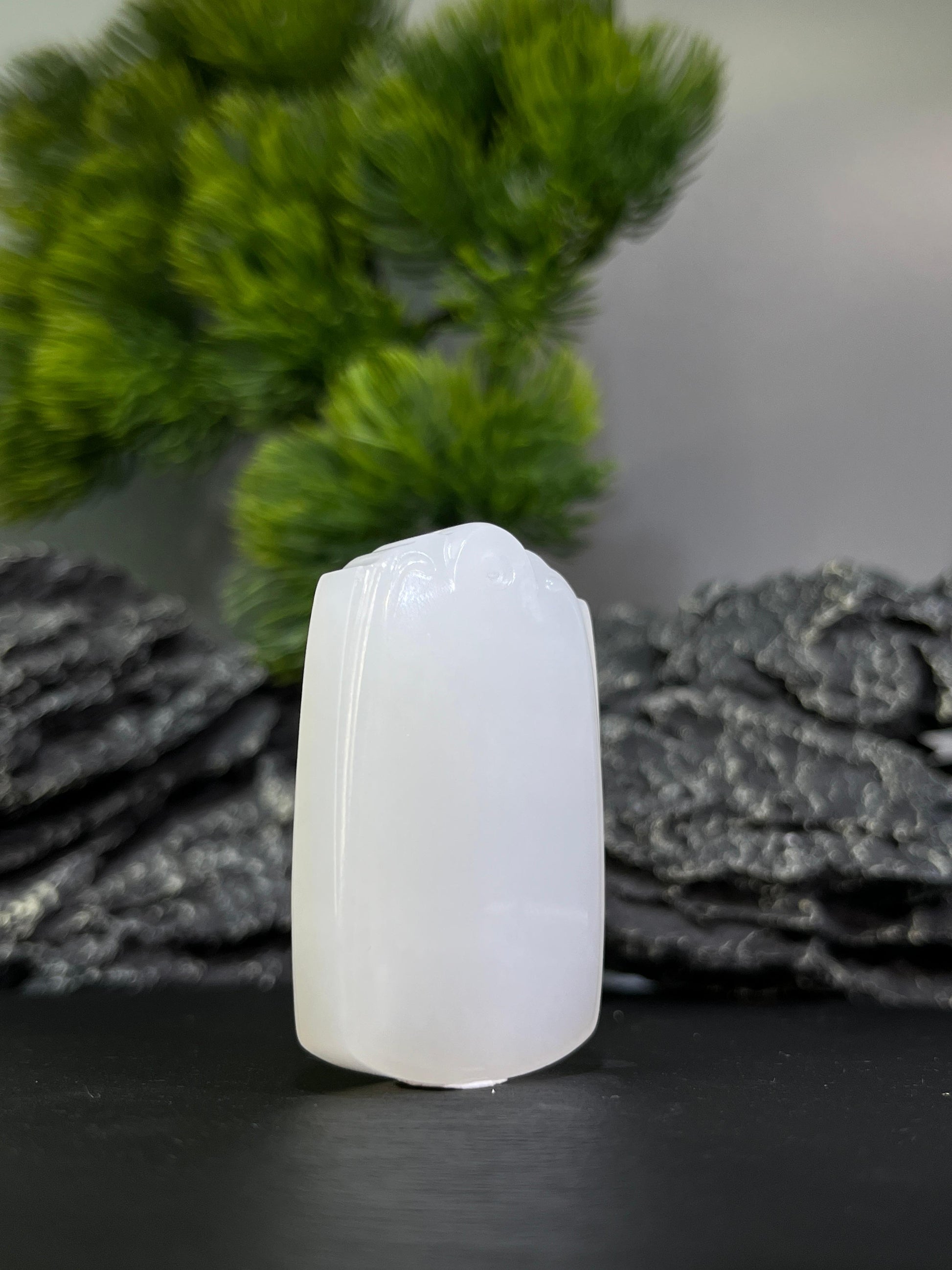 和田玉山料白玉无事牌（小）2（yc228793）