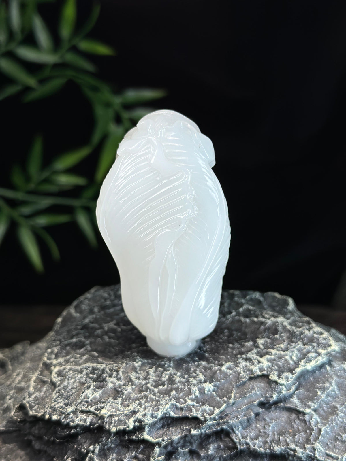 和田玉精品白玉百财聚来手把件（yc732077）