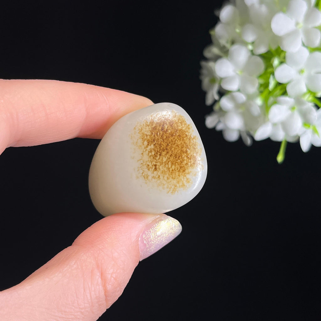 和田玉暖白种“秋阳暖雪”秋梨皮籽料（yc328954）