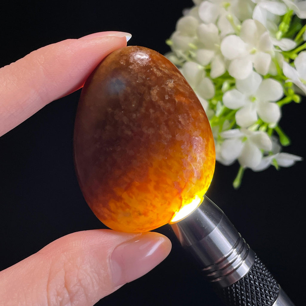 和田玉“赤星凝霜”红沁籽料（yc337285）