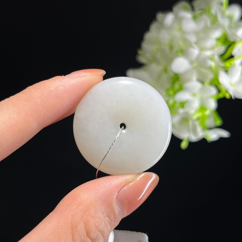 新疆天然和田玉白玉魄平安扣（yc348885）