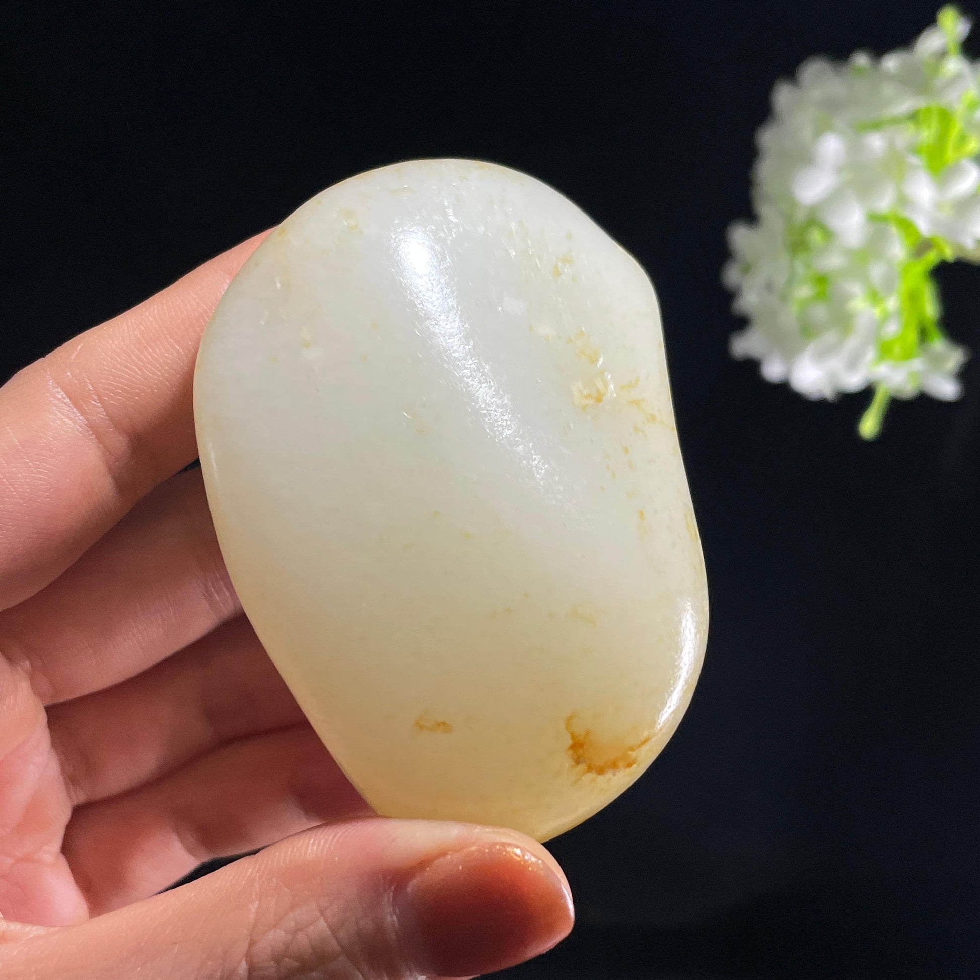 和田玉白玉“玉渚清光”洒金皮籽料（yc387554）