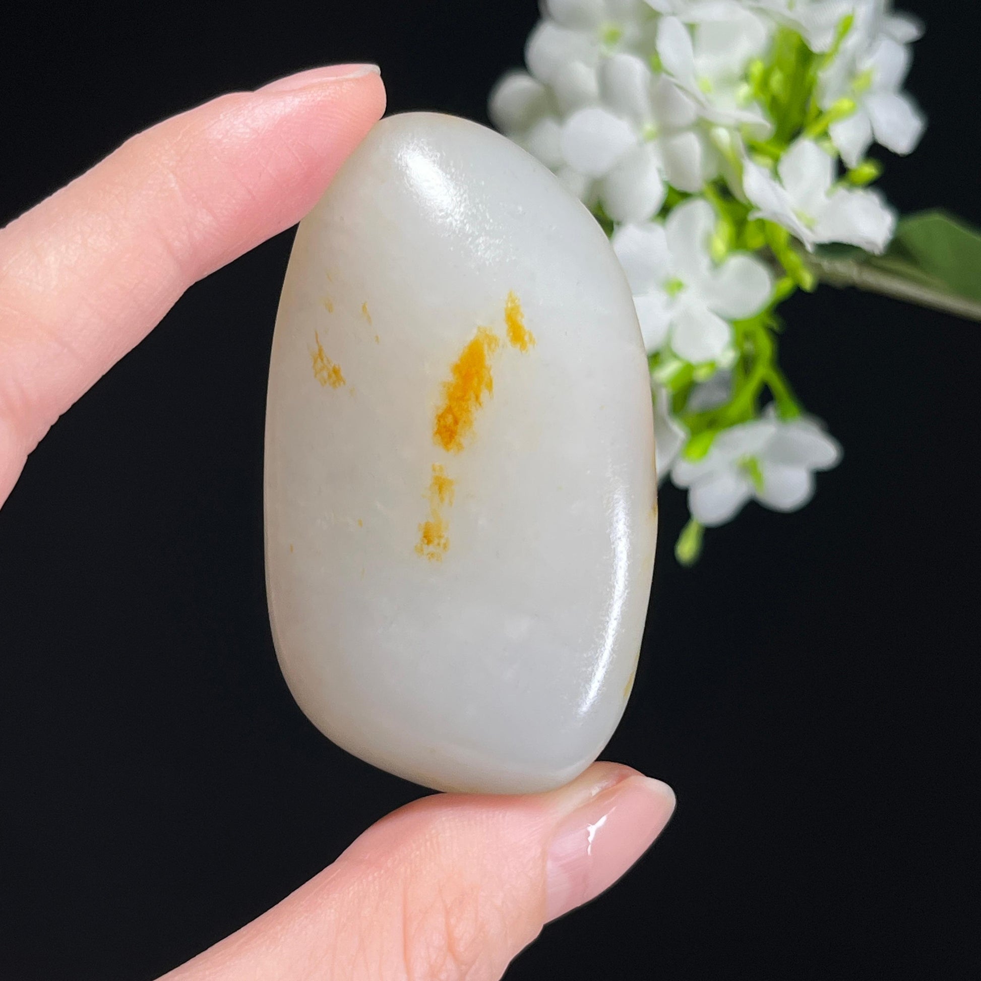 和田玉白玉洒金皮“星尘落雪”籽料（yc310129）