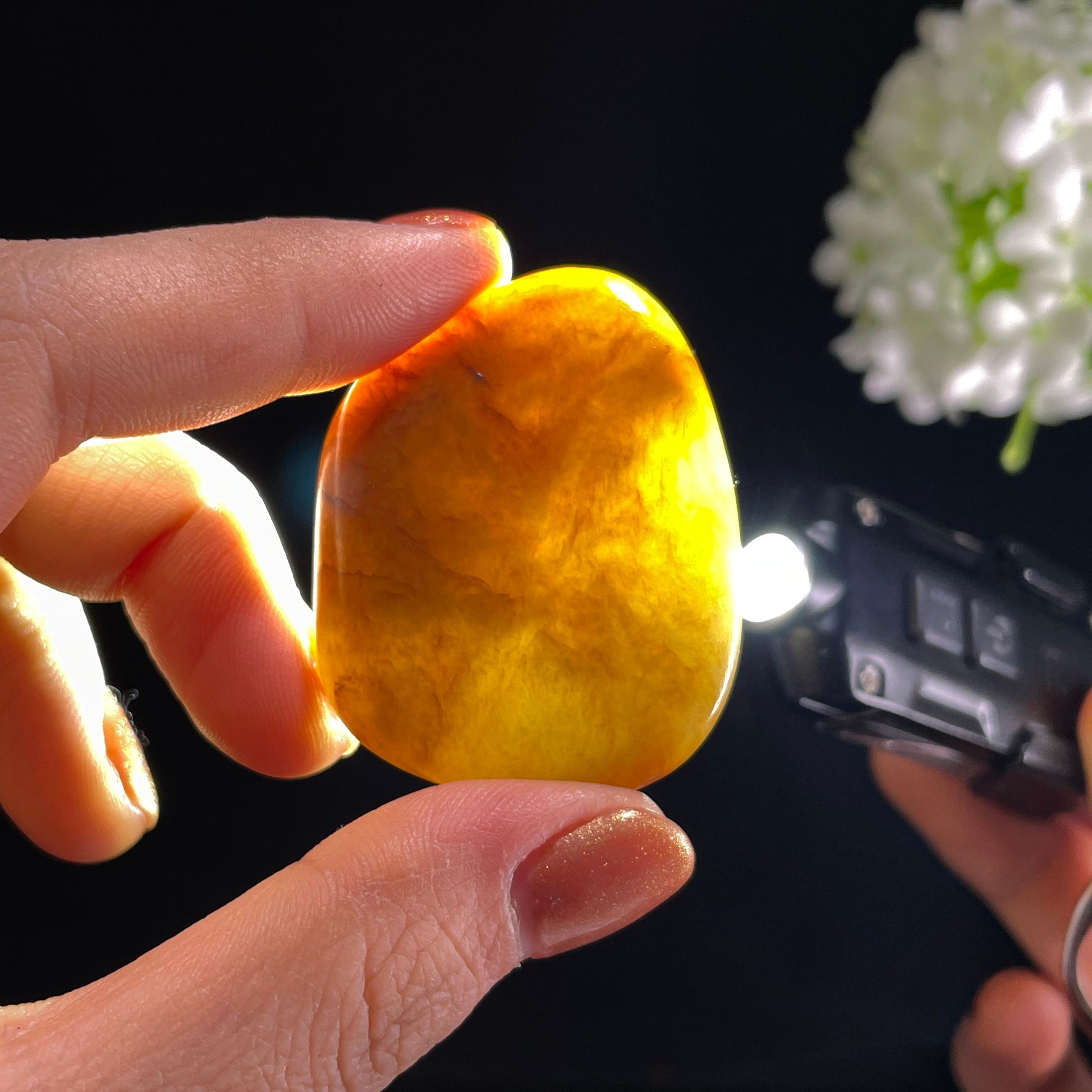 新疆天然和田玉“光风霁月”黄沁籽料（yc387308）