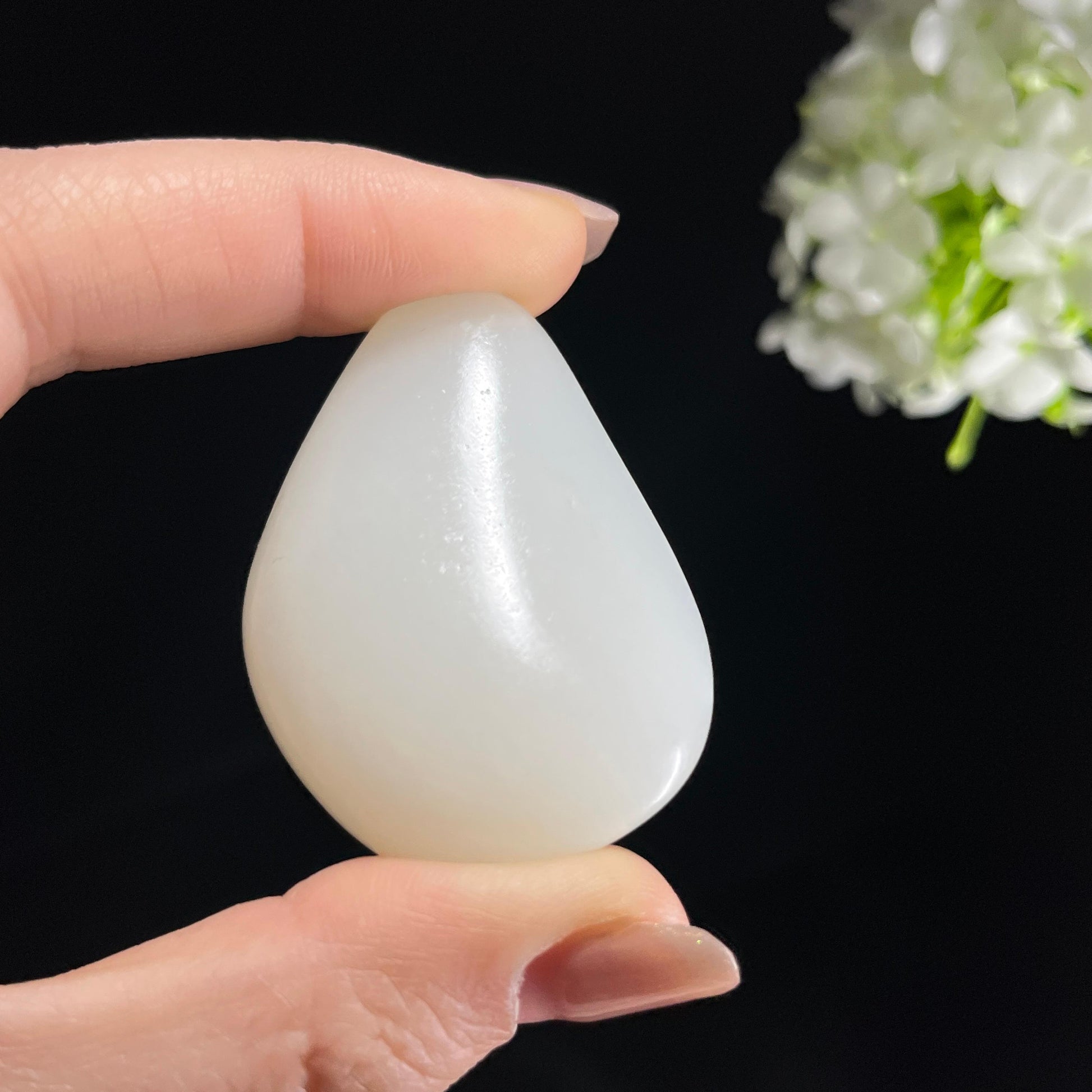 和田玉白玉“珠辉落涧”光白籽籽料（yc353877）