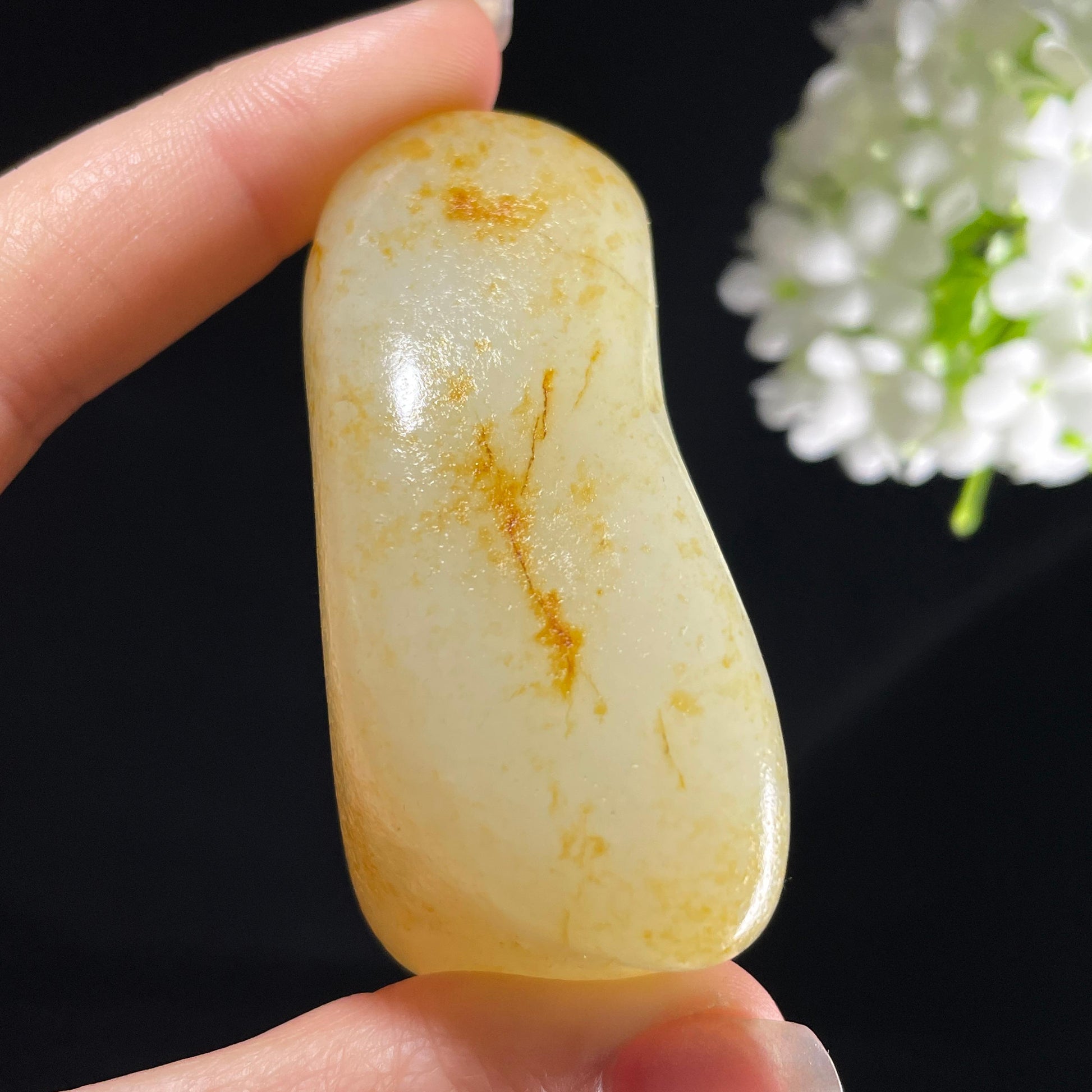 和田玉白玉“金雾曦光”洒金皮籽料（yc394249）