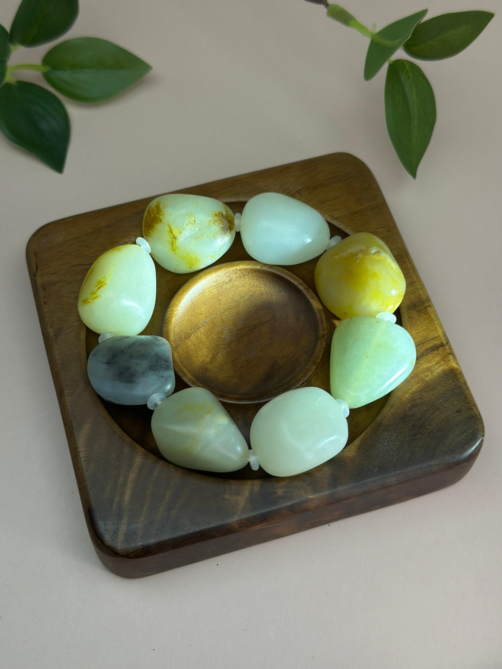 新疆和田玉多宝原籽手串（8颗）（yc750191）