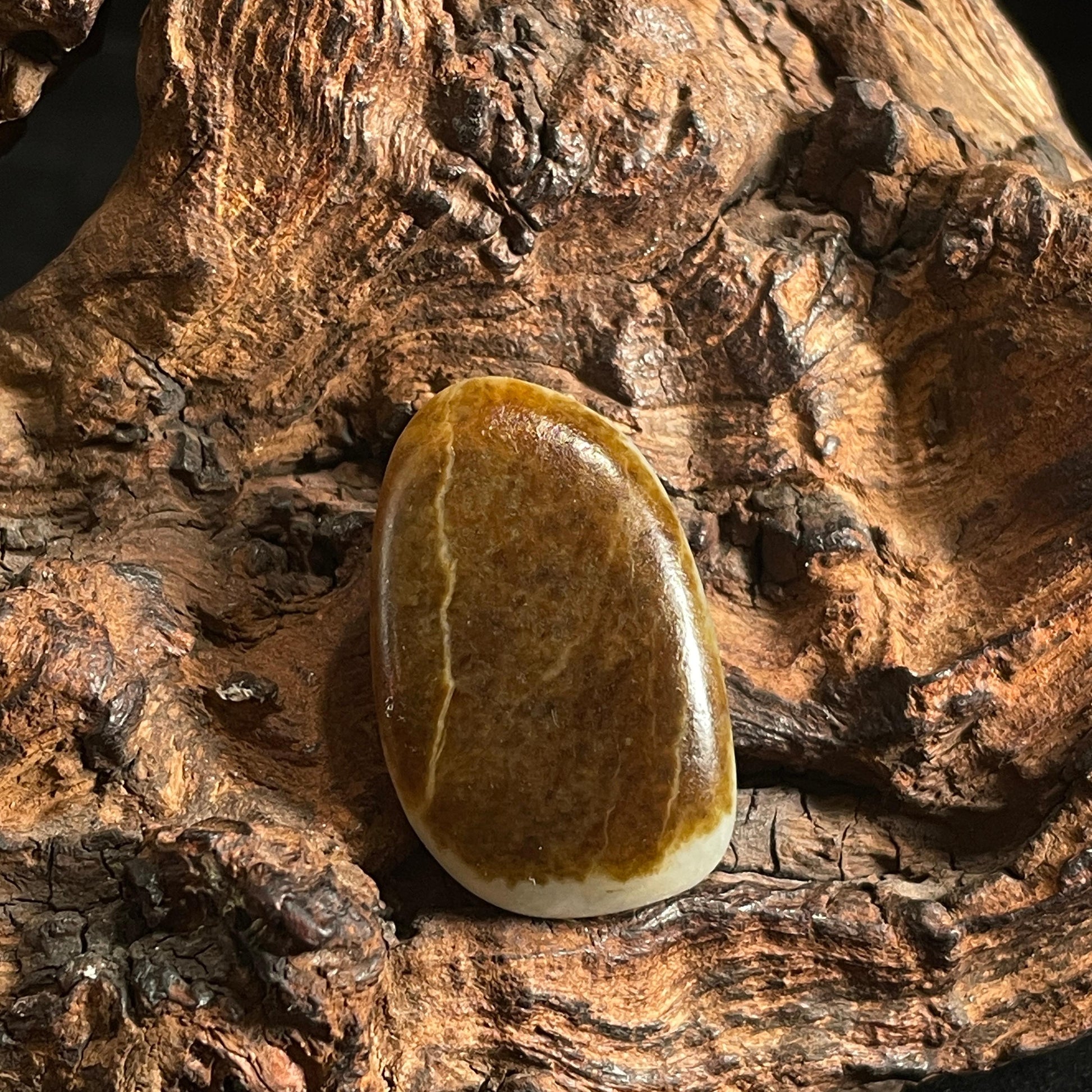 和田玉白玉“茶烟覆雪”秋梨皮籽料（yc416682）