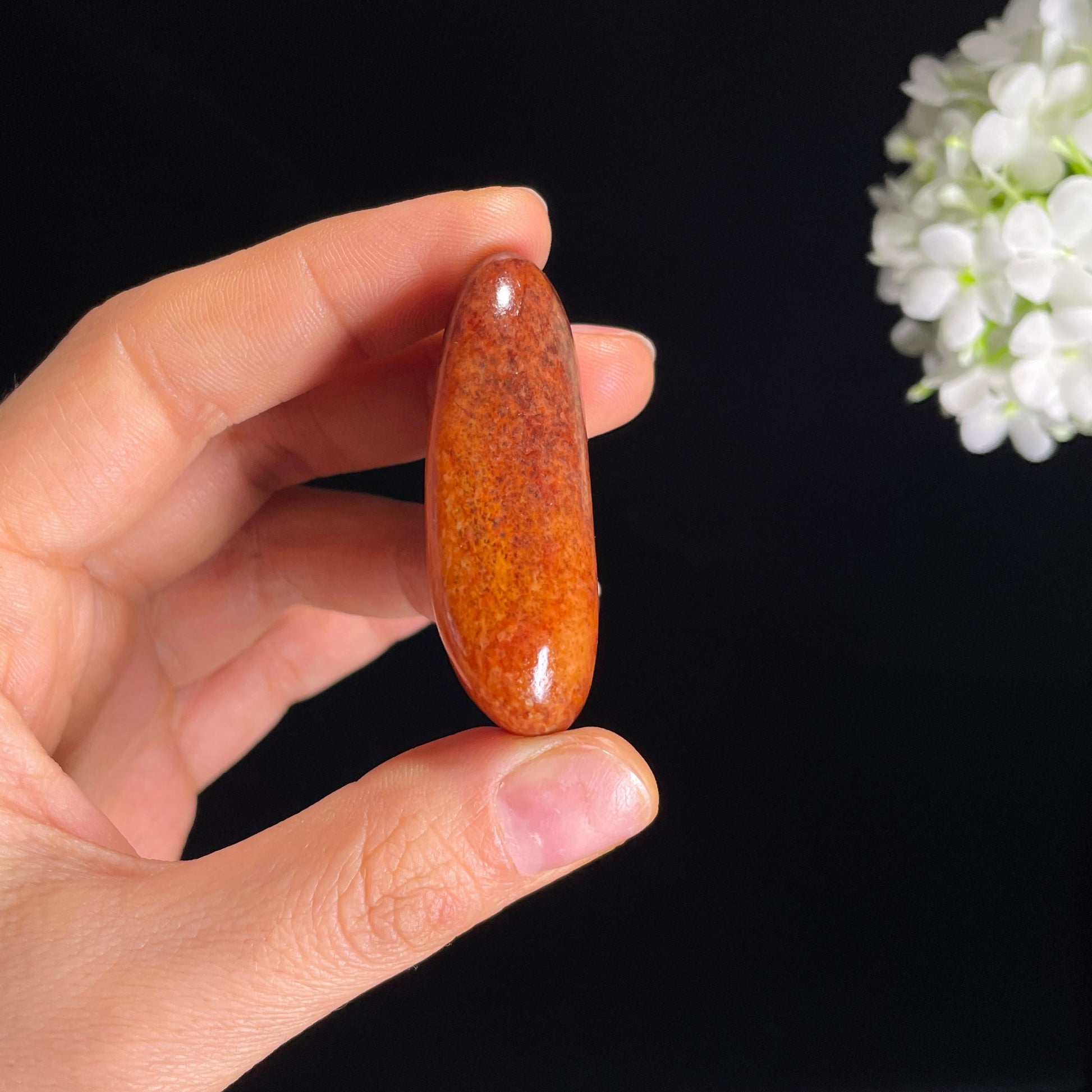 和田玉红沁“星陨丹霞”黑红皮籽料（yc332433）