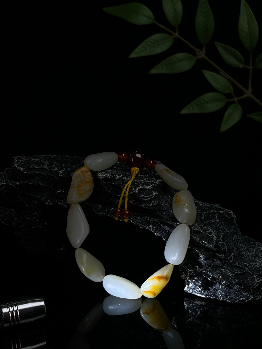 新疆天然和田玉籽料原石手串独籽（yc230366）