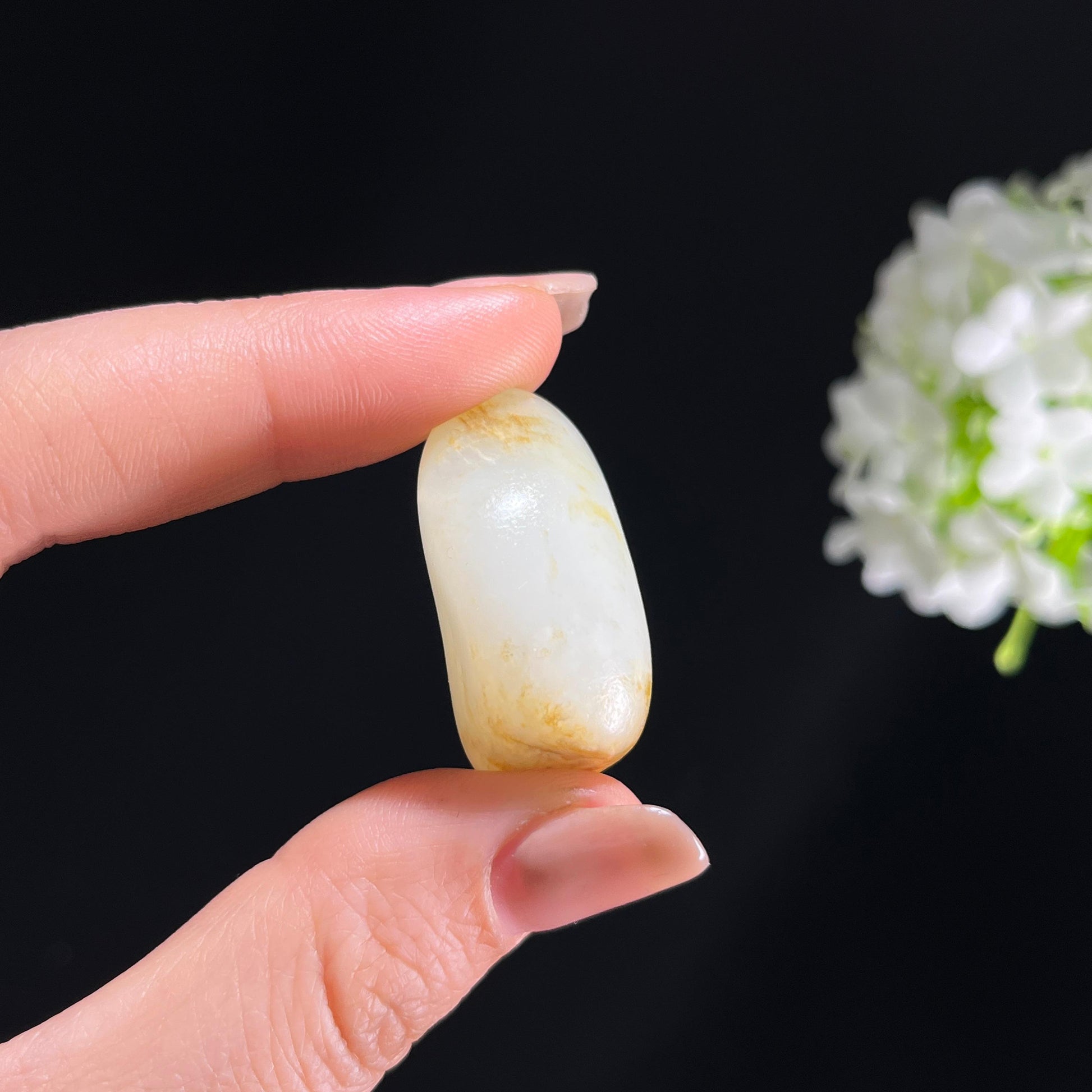 2026.4.9广告流，和田玉白玉“溪光印影”洒金皮籽料（yc382859）