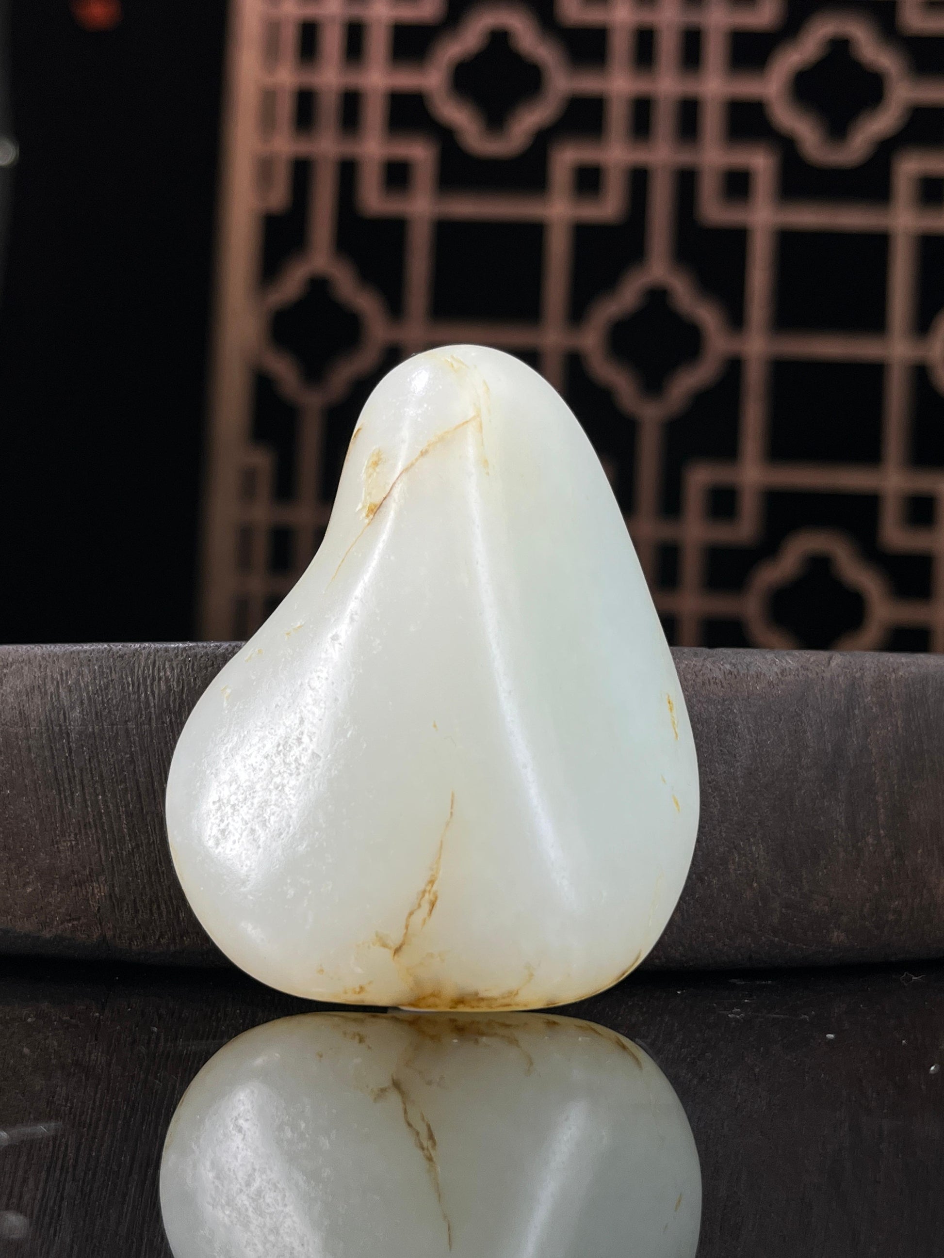 新疆和田玉籽料原石羊脂白玉挂件（yc234087）