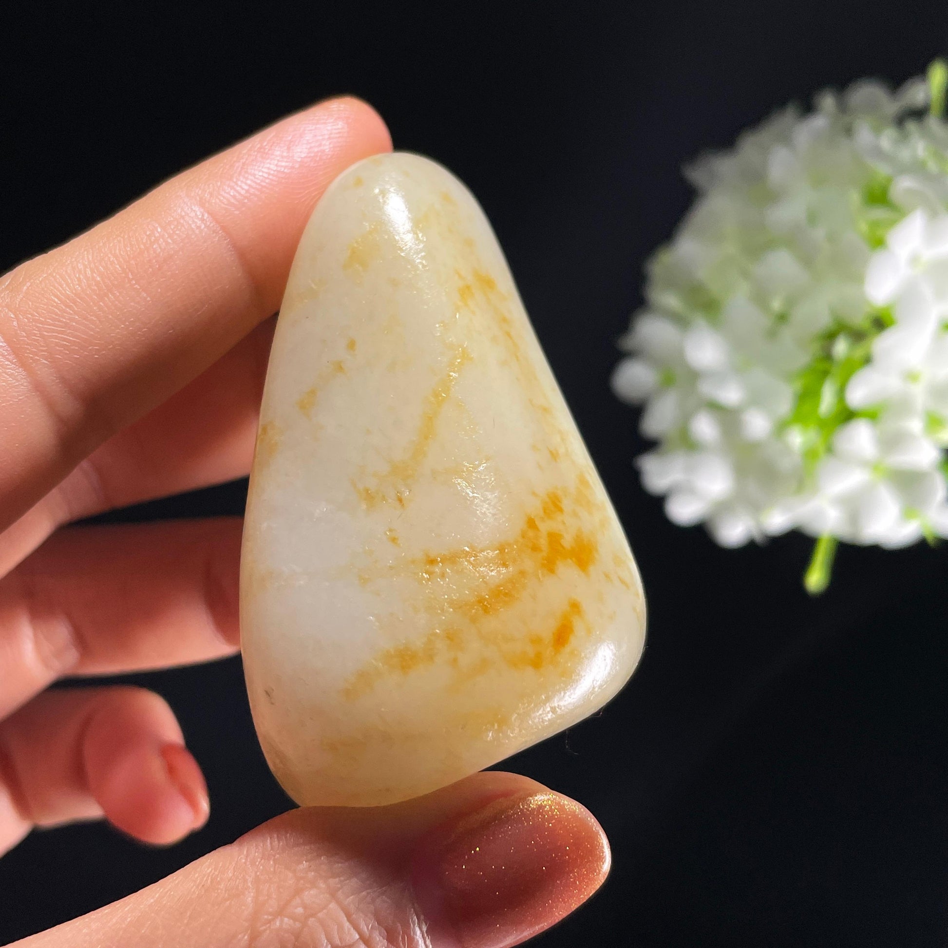 和田玉白玉“金光碎影”洒金皮籽料（yc392645）