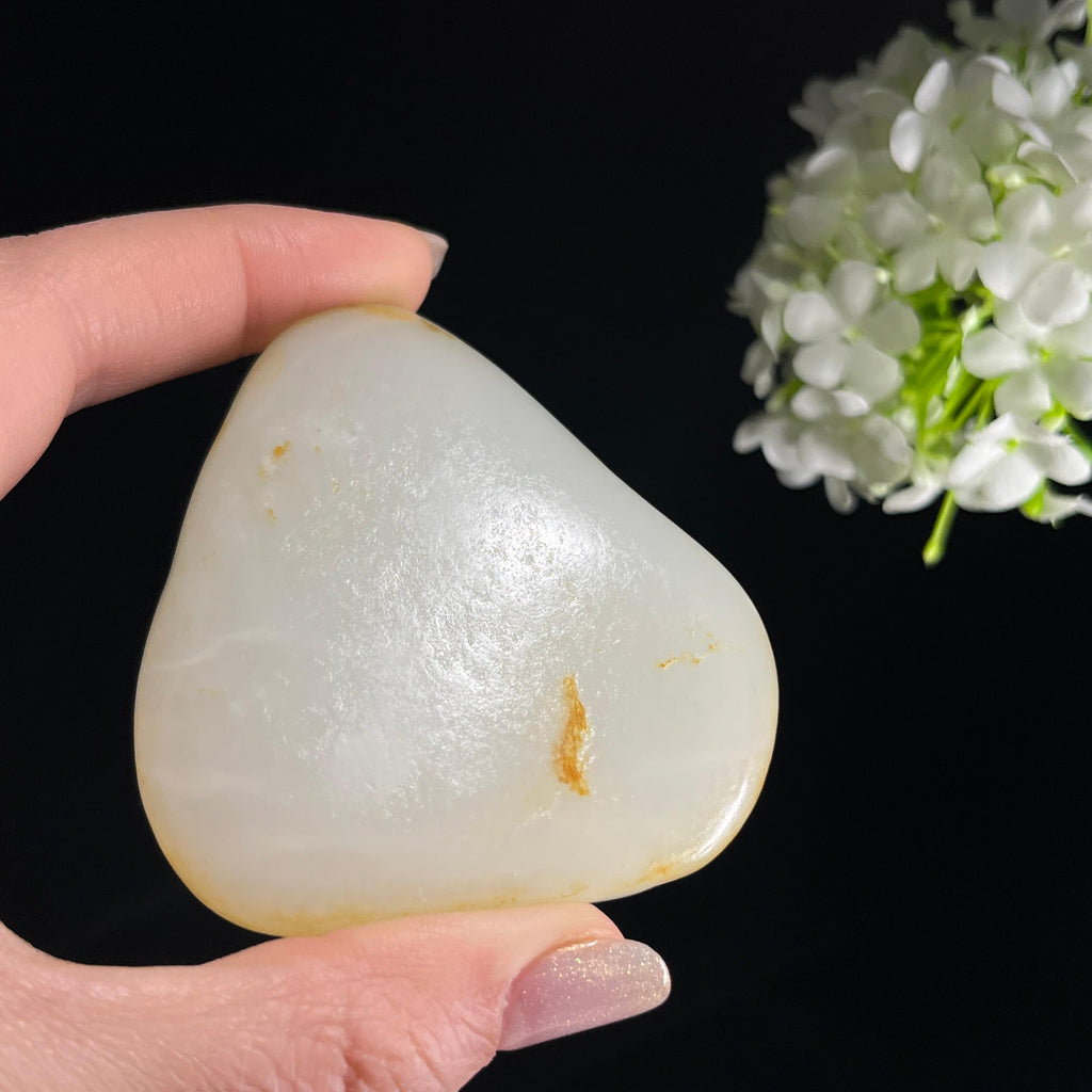 和田玉白玉“金缕萦心”洒金皮籽料（yc353907）