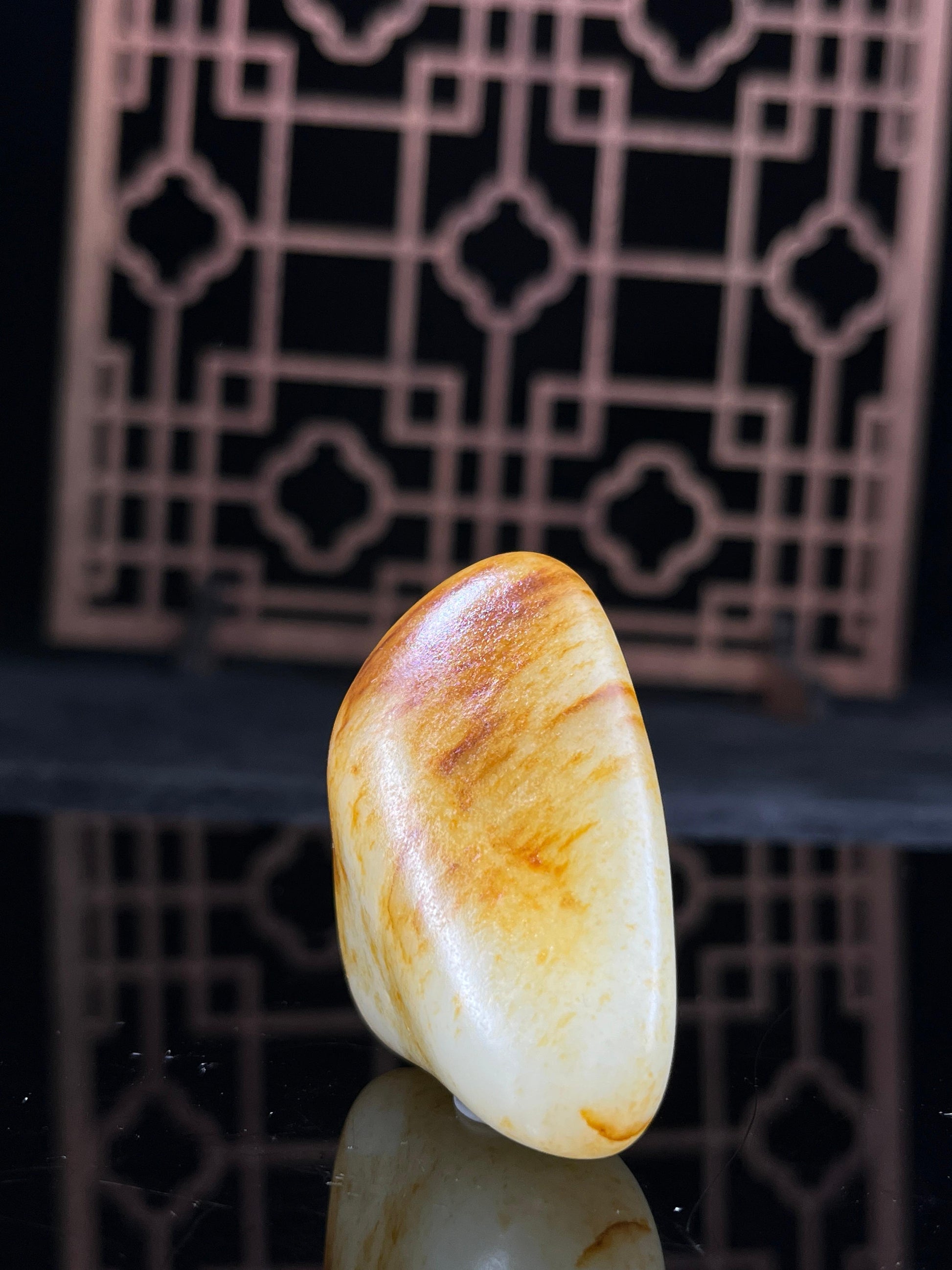 新疆和田玉白玉籽料原石洒金皮挂件10（yc234070）