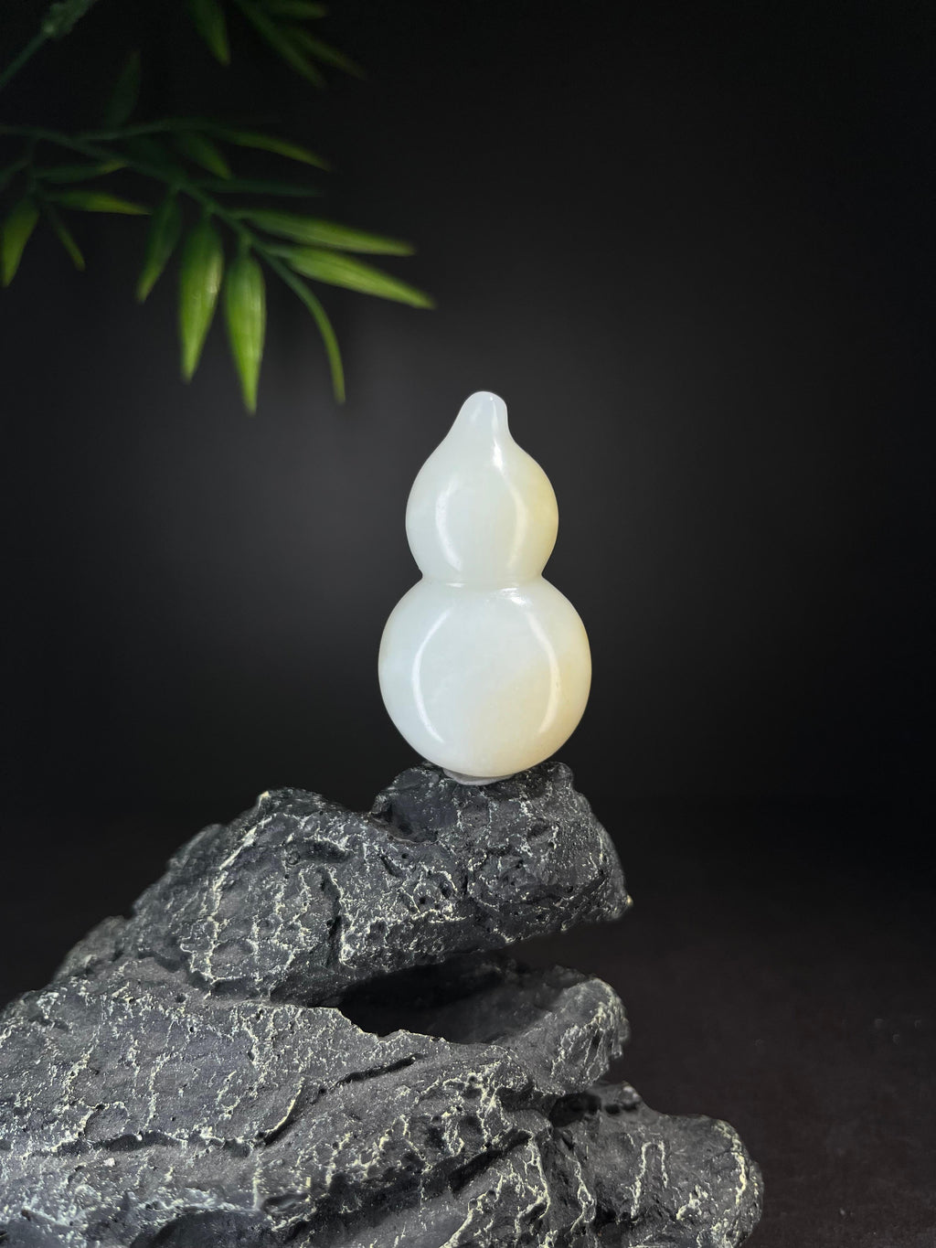 和田玉糖白葫芦挂件（yc733090）